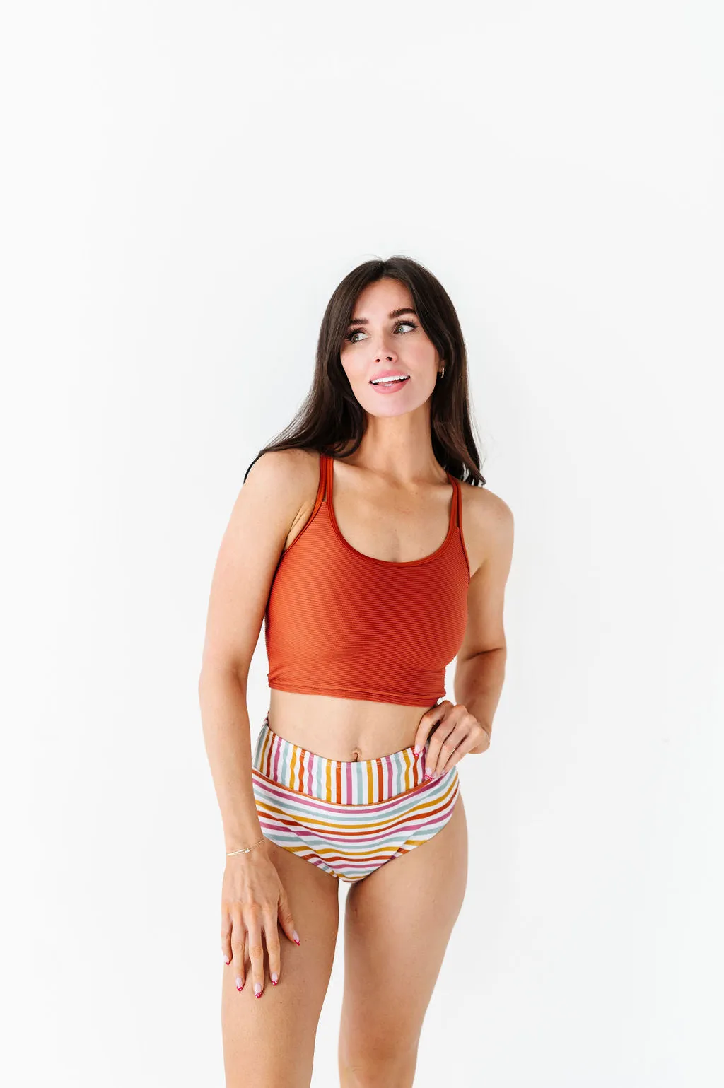 Double Strap Top in Rust