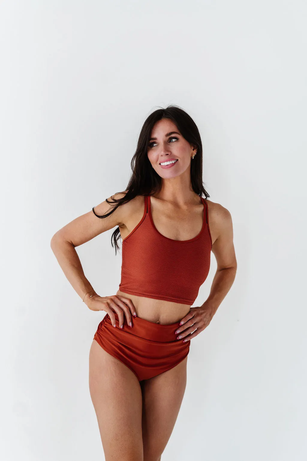 Double Strap Top in Rust