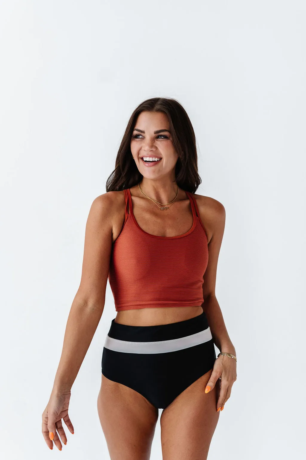 Double Strap Top in Rust