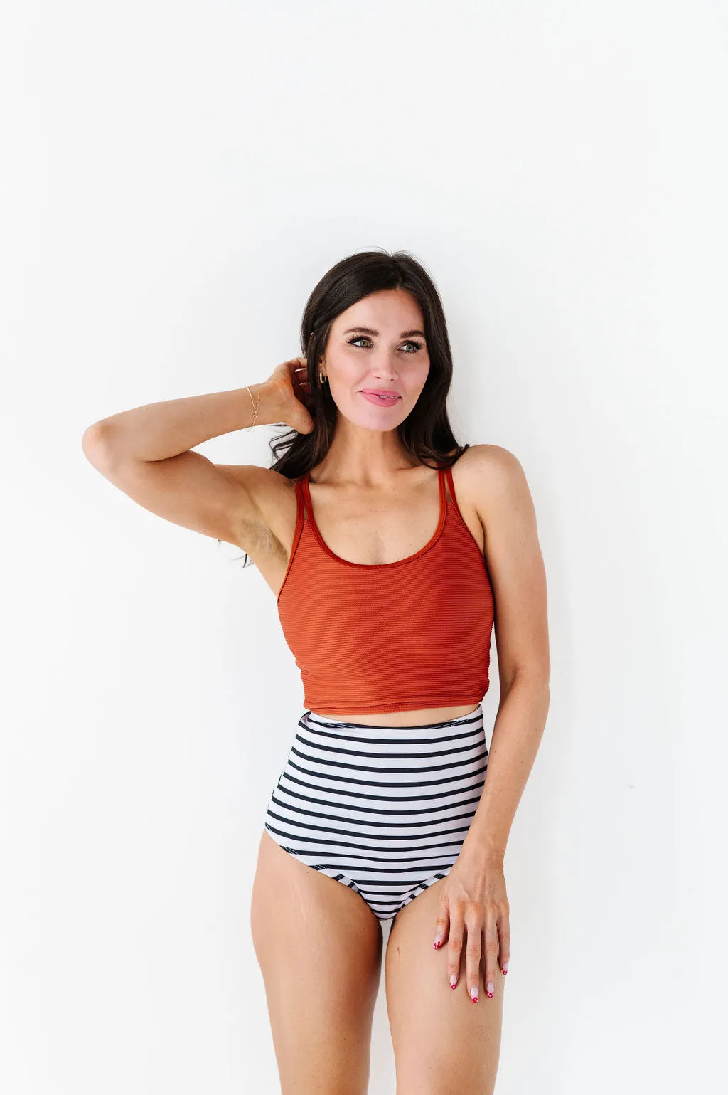 Double Strap Top in Rust