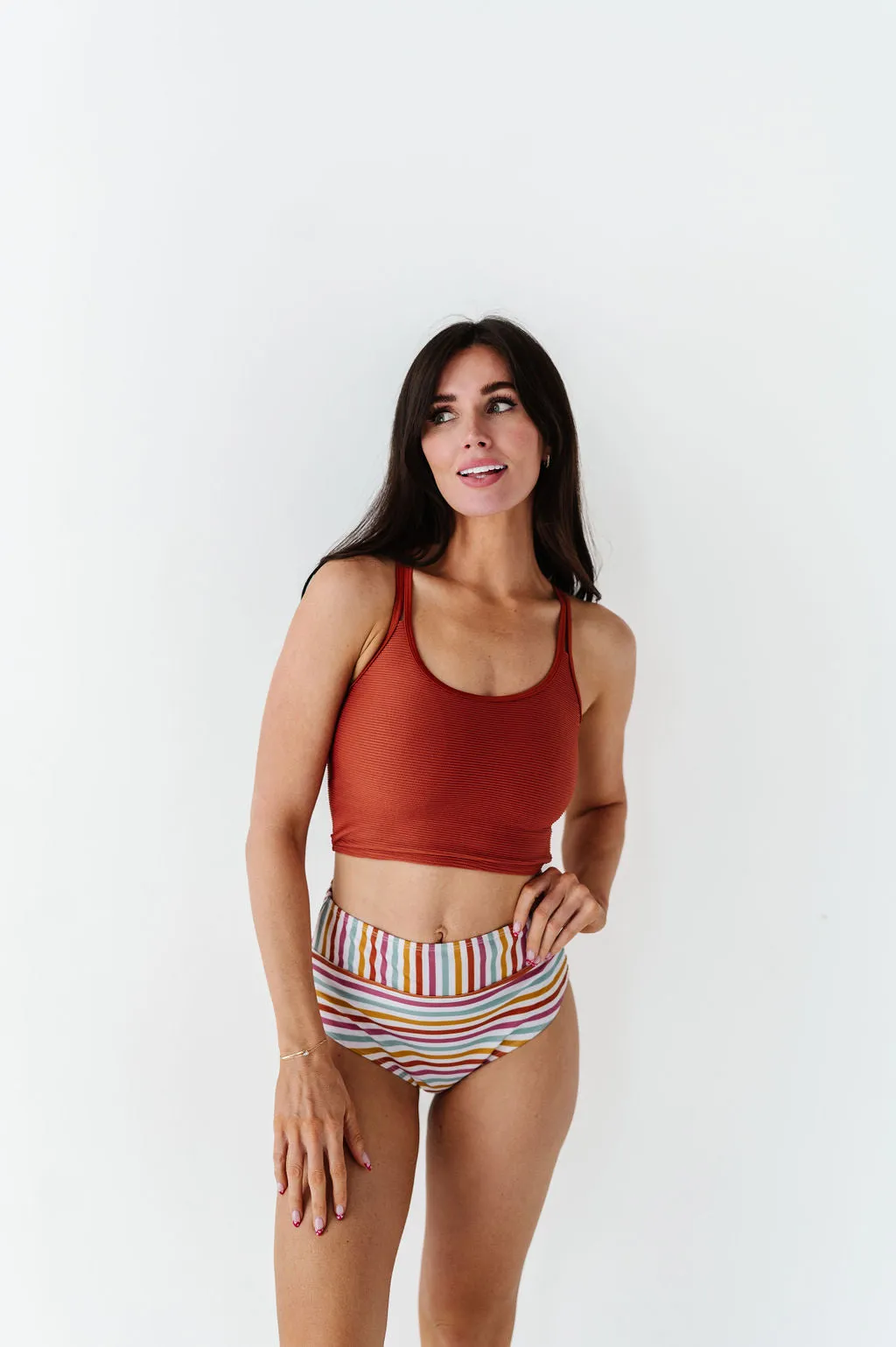 Double Strap Top in Rust