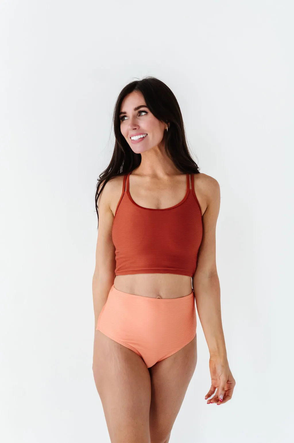 Double Strap Top in Rust