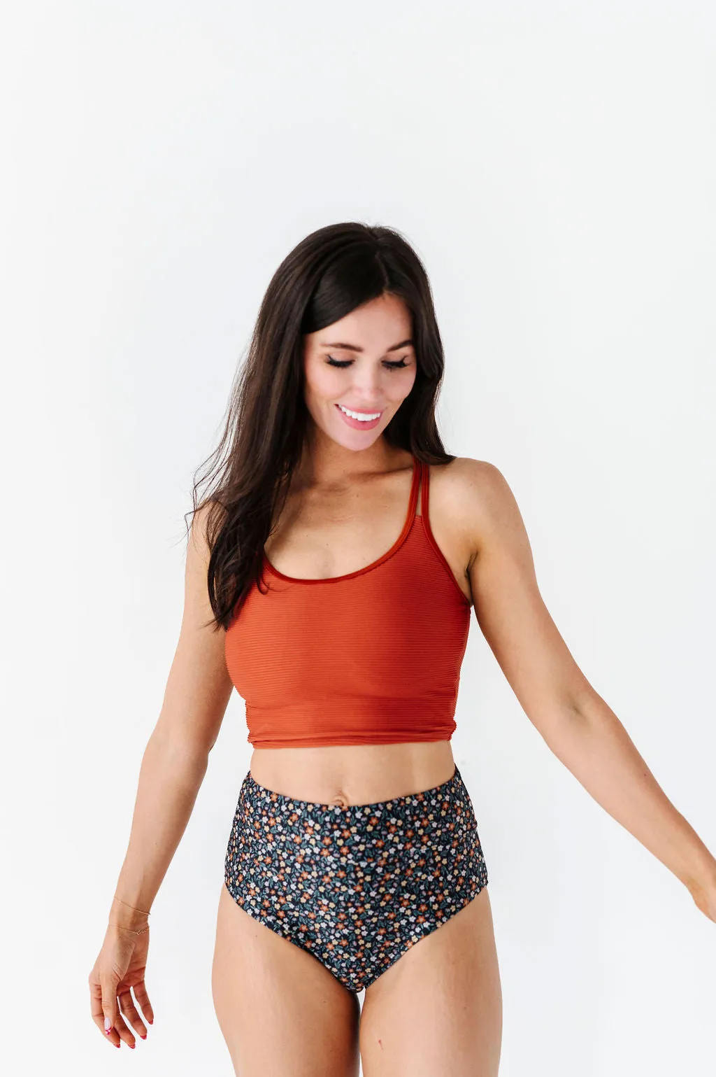 Double Strap Top in Rust