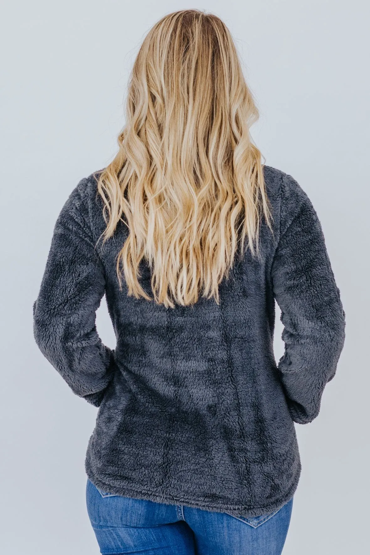 Dreaming Of You Fuzzy Pullover In Grey