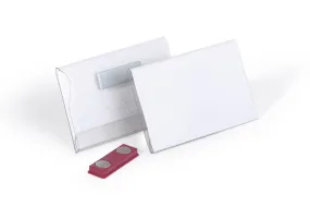 Durable Conference Magnet Name Tag Badge Holders   Inserts | 25 Pack | 54 x 90mm