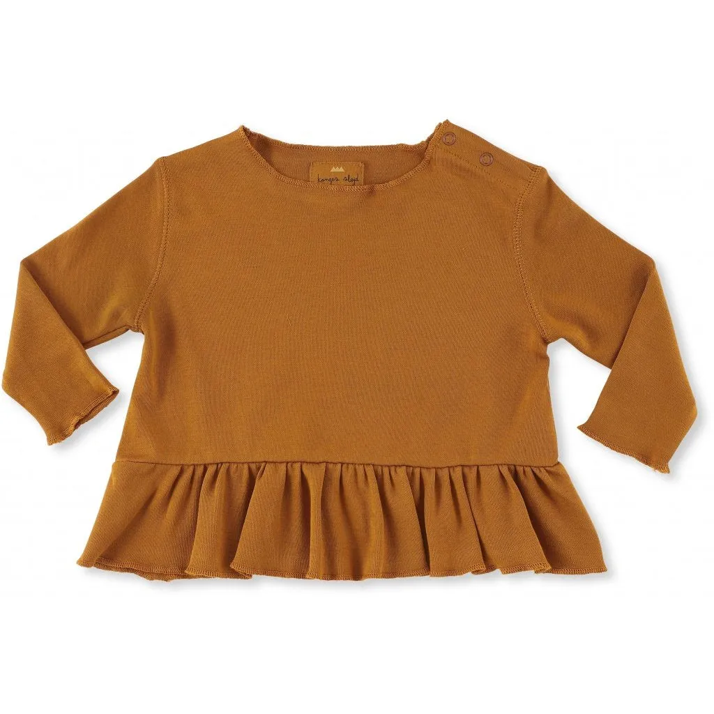 Ebi Frill Top - Dark Honey