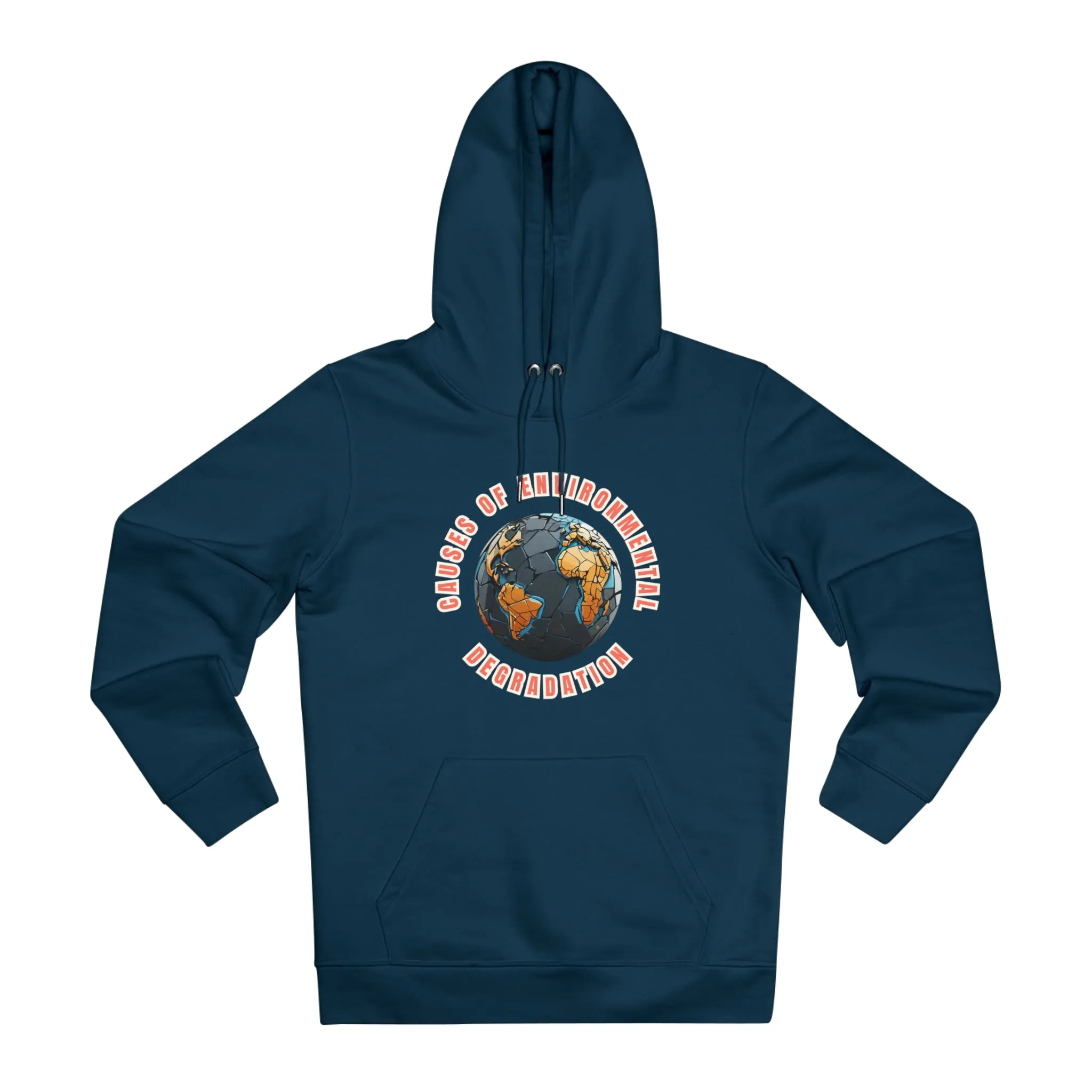 Eco-Friendly Organic - Unisex Cruiser Hoodie - Causes of Environmental Degradation graphic