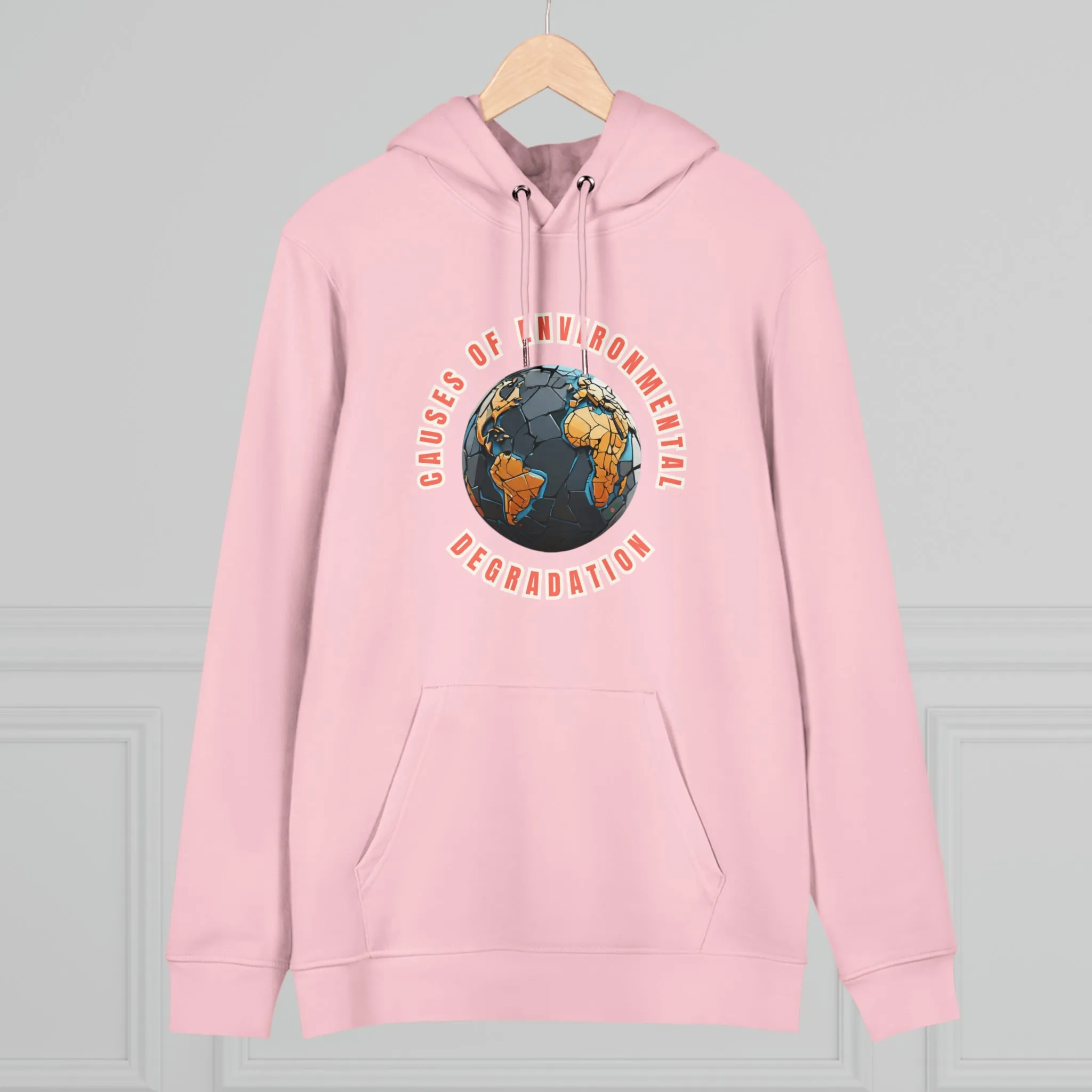 Eco-Friendly Organic - Unisex Cruiser Hoodie - Causes of Environmental Degradation graphic