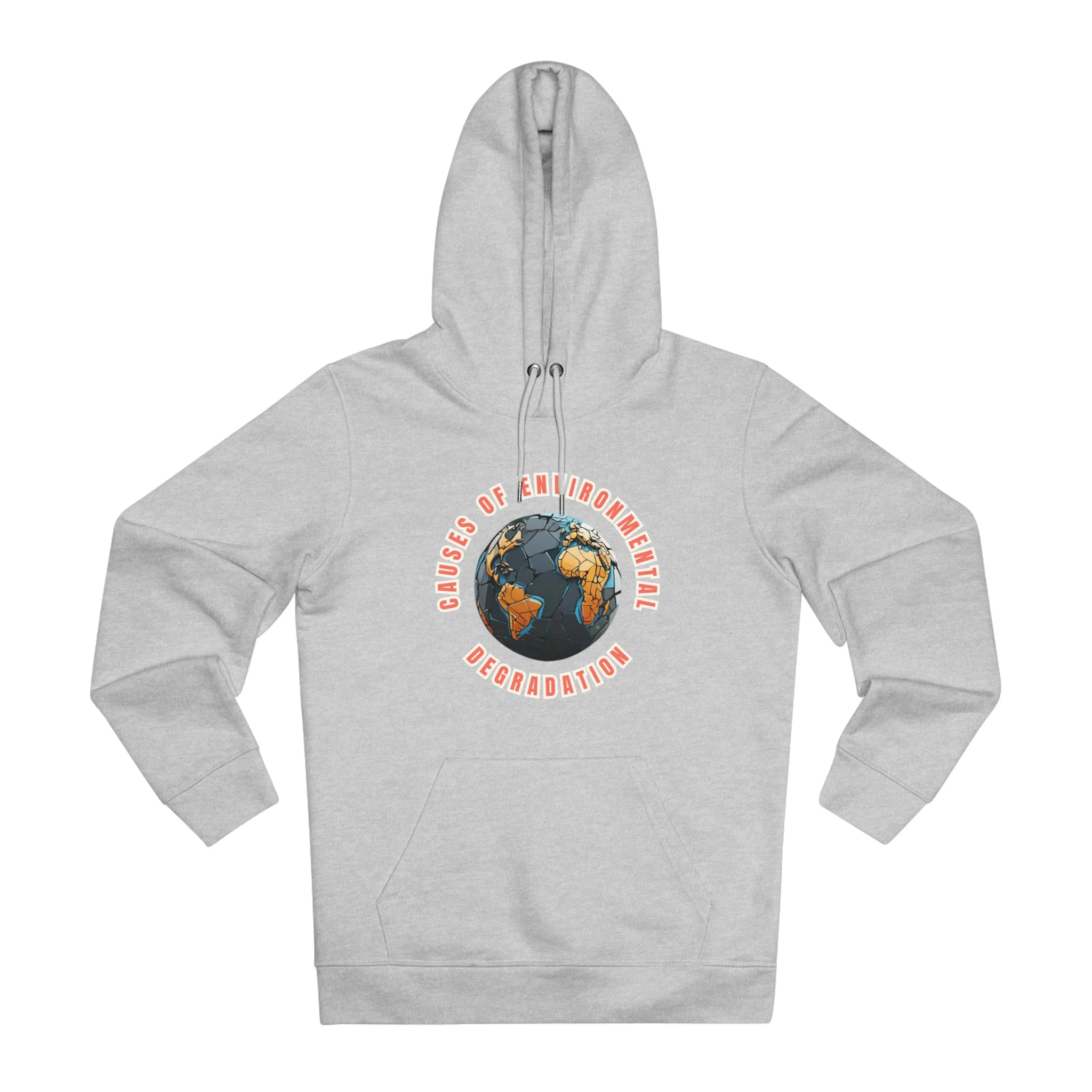 Eco-Friendly Organic - Unisex Cruiser Hoodie - Causes of Environmental Degradation graphic