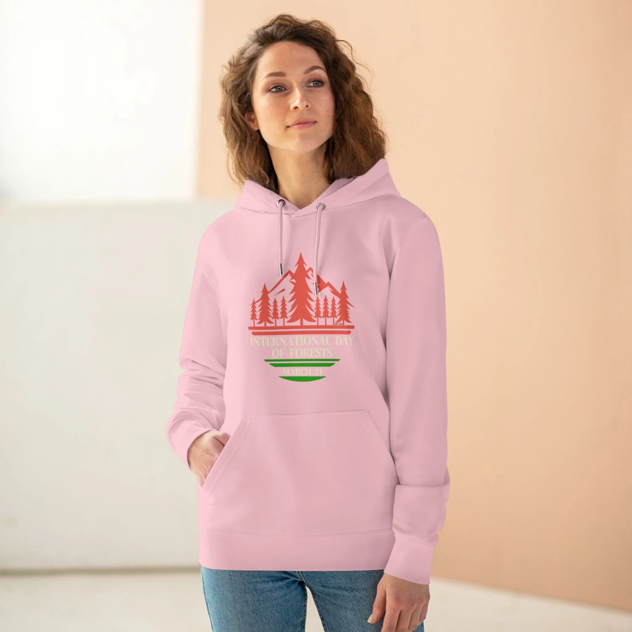 Eco-Friendly Organic - Unisex Cruiser Hoodie - International Day of Forests graphic