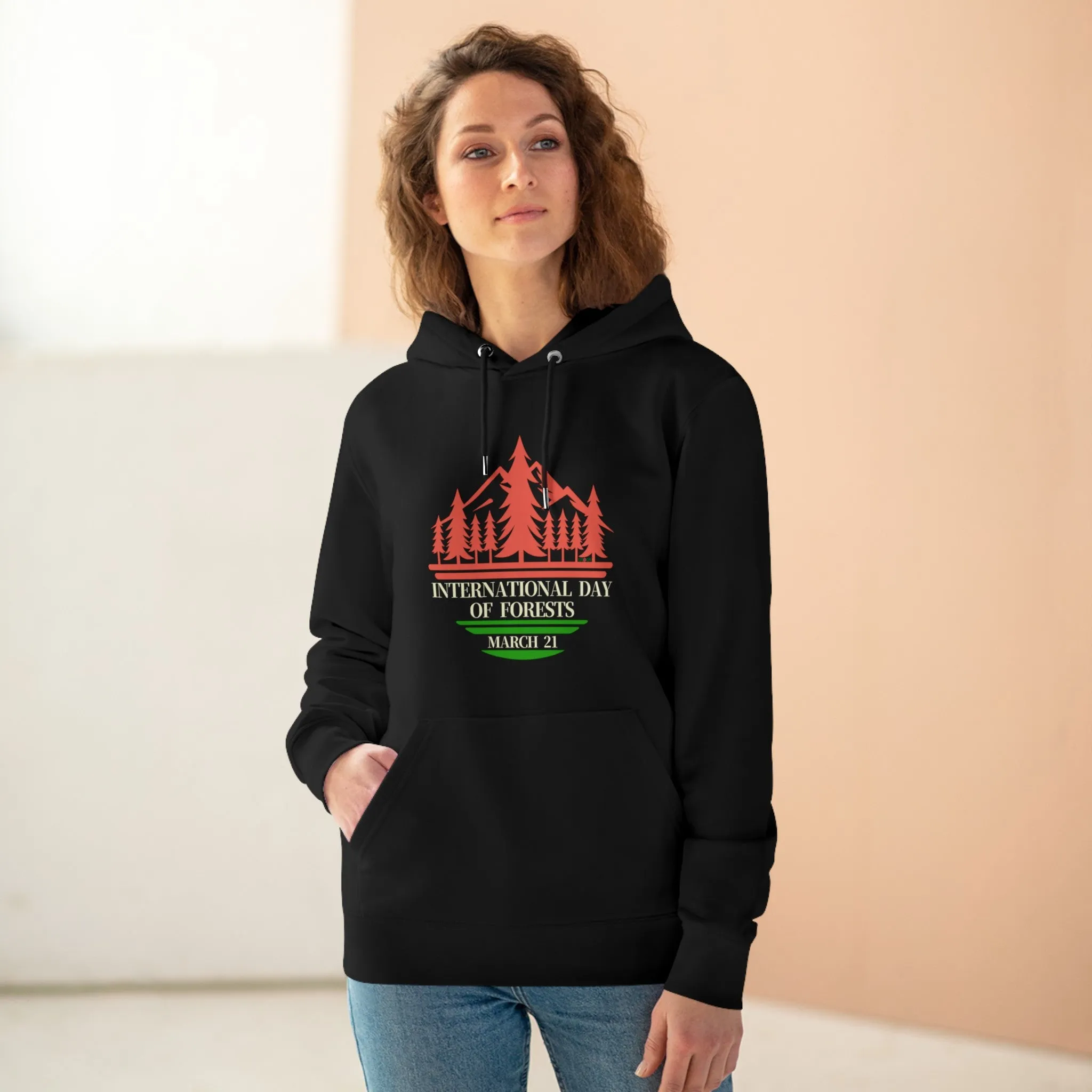 Eco-Friendly Organic - Unisex Cruiser Hoodie - International Day of Forests graphic