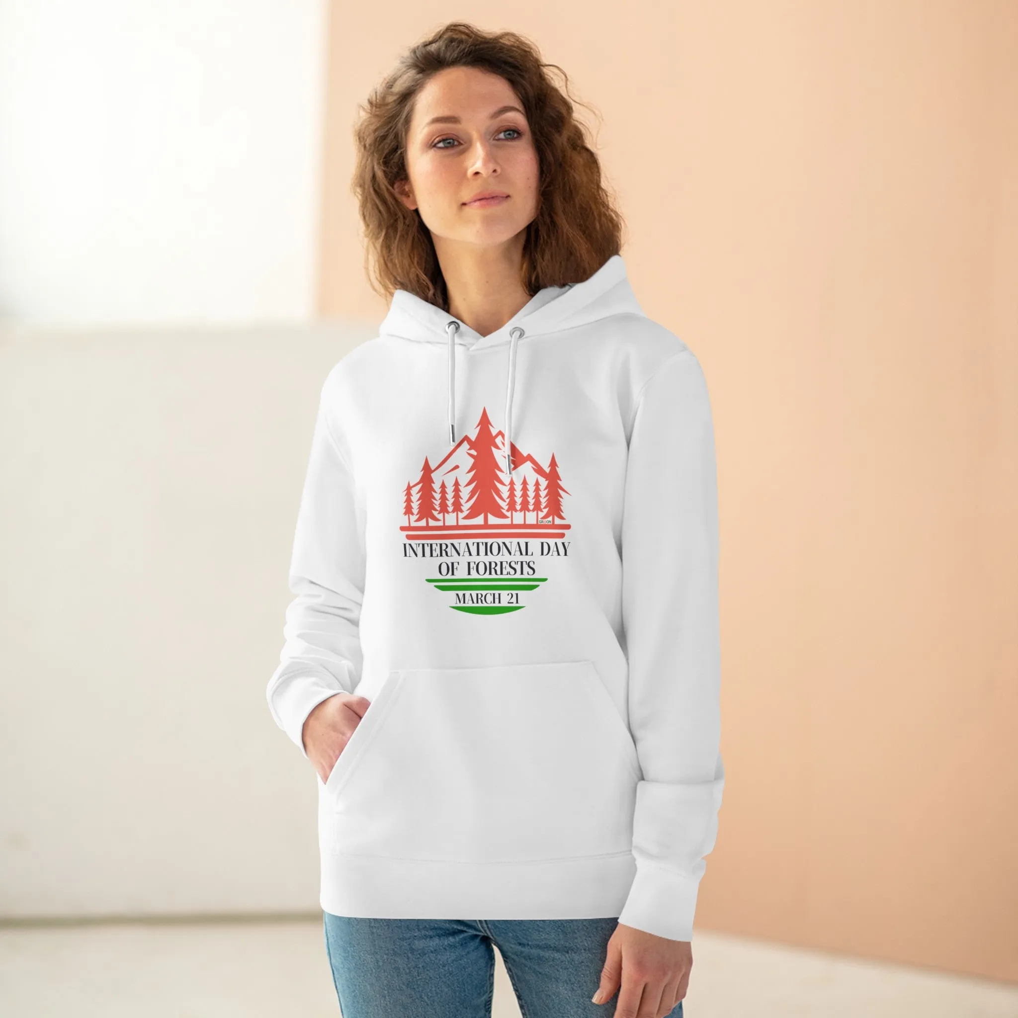 Eco-Friendly Organic - Unisex Cruiser Hoodie - International Day of Forests graphic