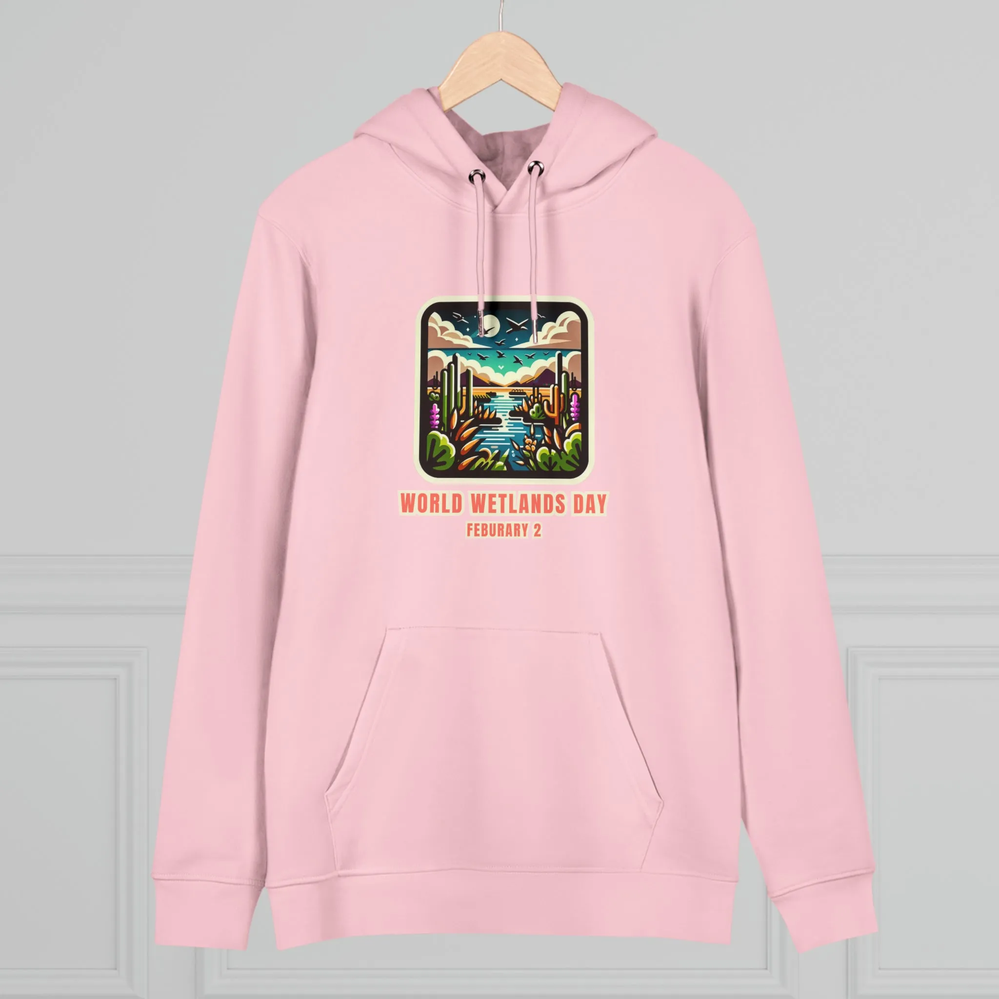 Eco-Friendly Organic - Unisex Cruiser Hoodie - World Wetlands Day graphic