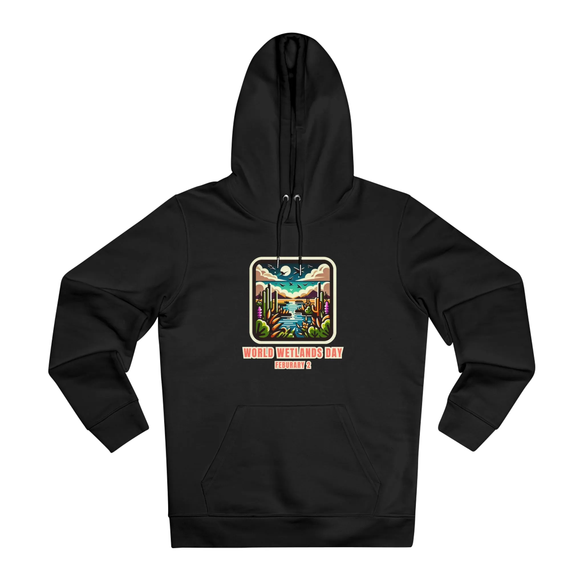 Eco-Friendly Organic - Unisex Cruiser Hoodie - World Wetlands Day graphic