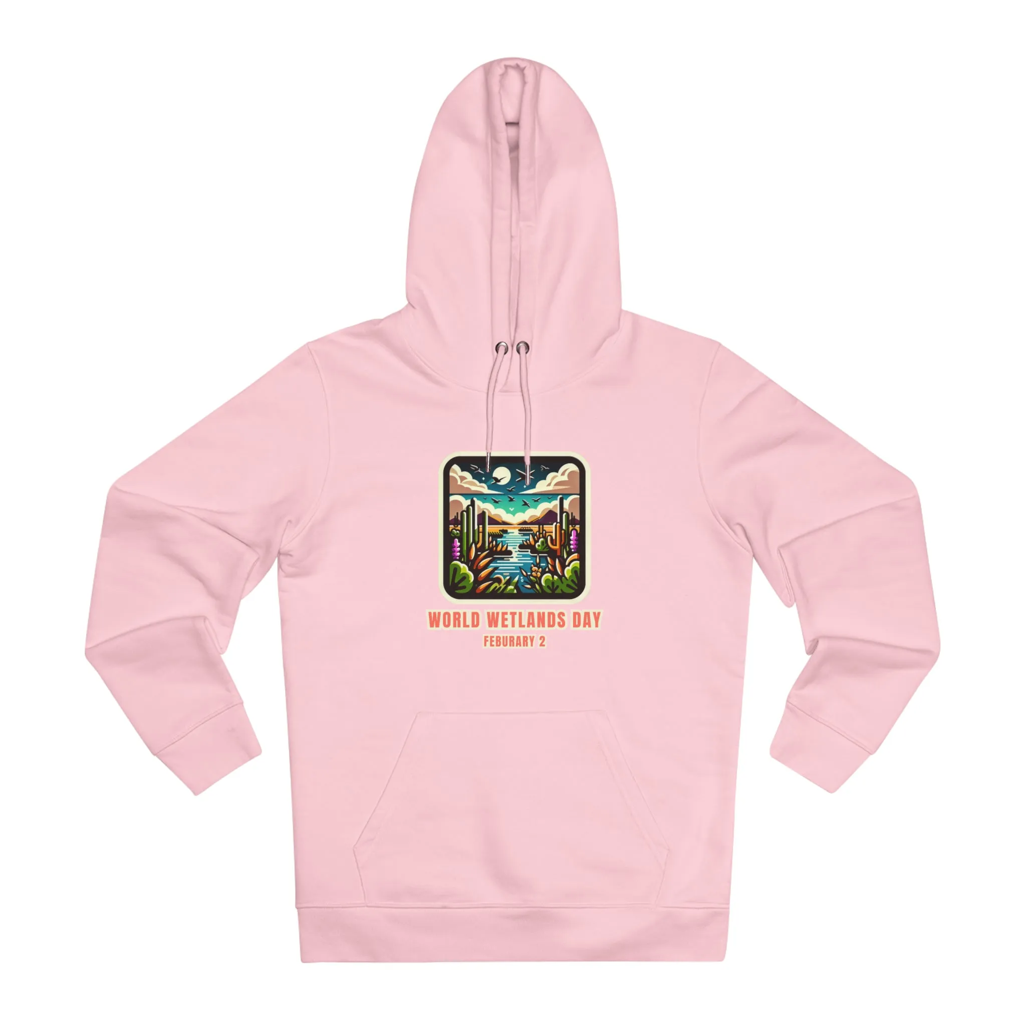Eco-Friendly Organic - Unisex Cruiser Hoodie - World Wetlands Day graphic