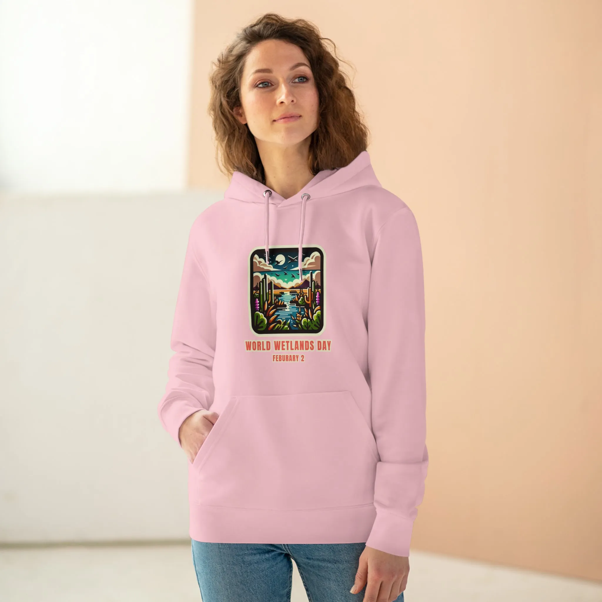 Eco-Friendly Organic - Unisex Cruiser Hoodie - World Wetlands Day graphic