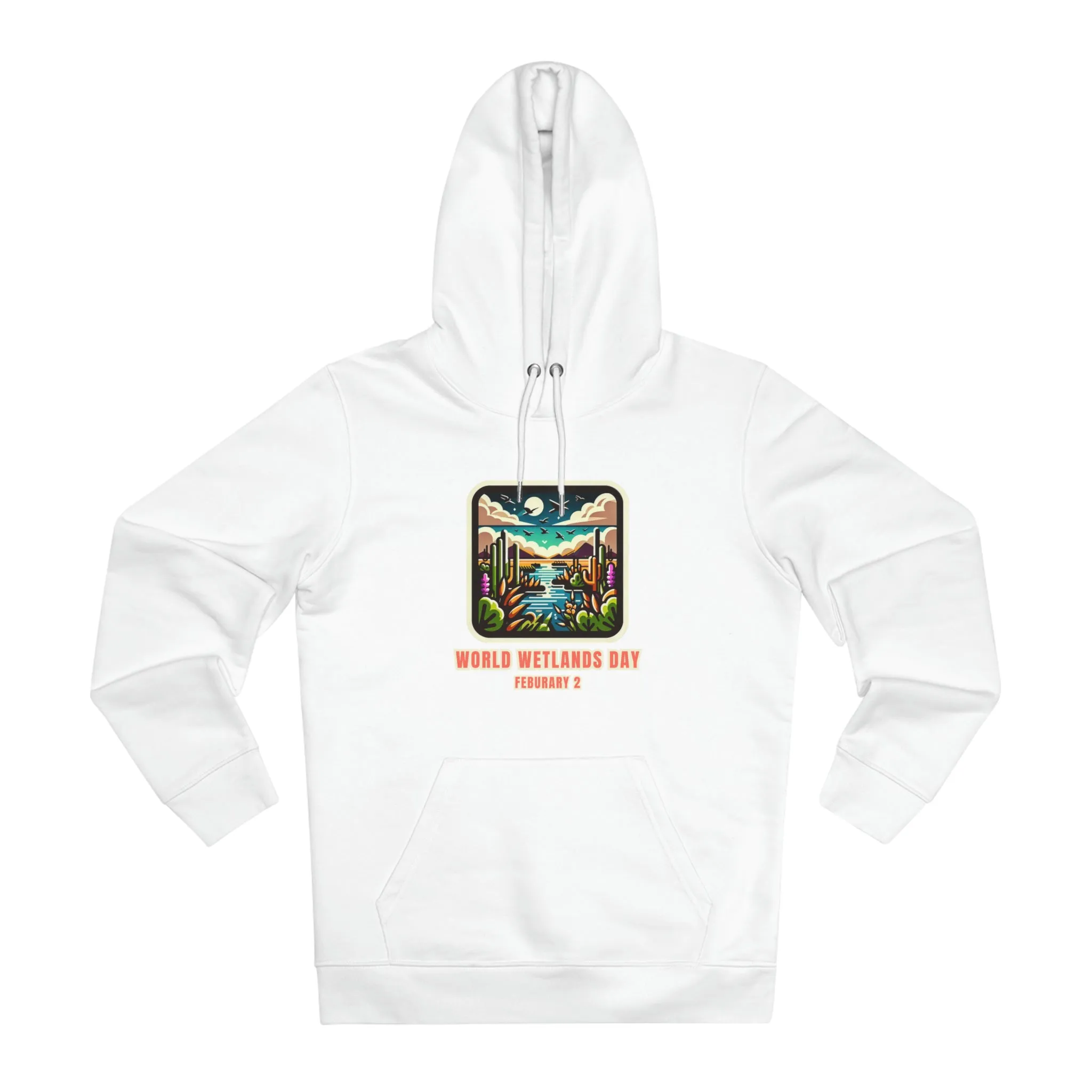 Eco-Friendly Organic - Unisex Cruiser Hoodie - World Wetlands Day graphic