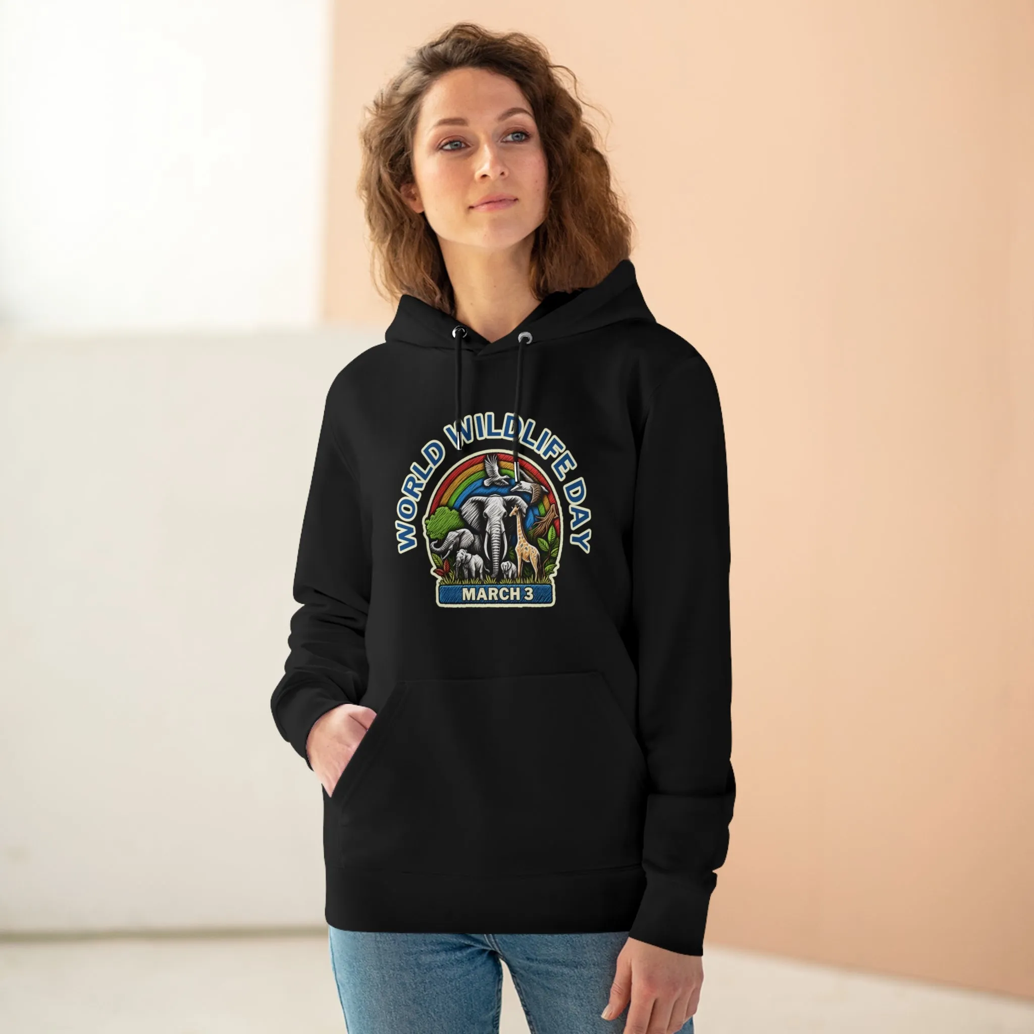 Eco-Friendly Organic - Unisex Cruiser Hoodie - World Wildlife Day graphic
