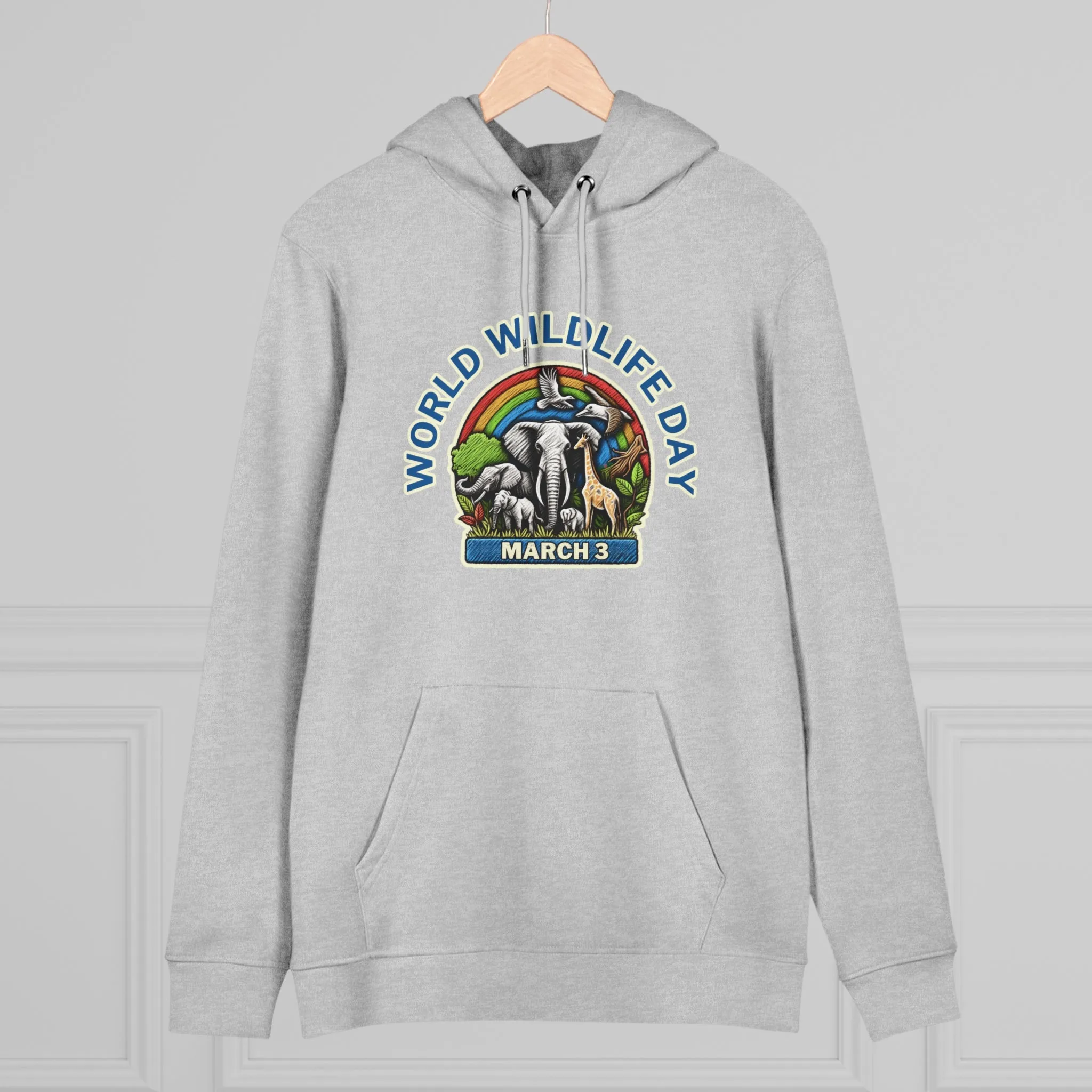 Eco-Friendly Organic - Unisex Cruiser Hoodie - World Wildlife Day graphic