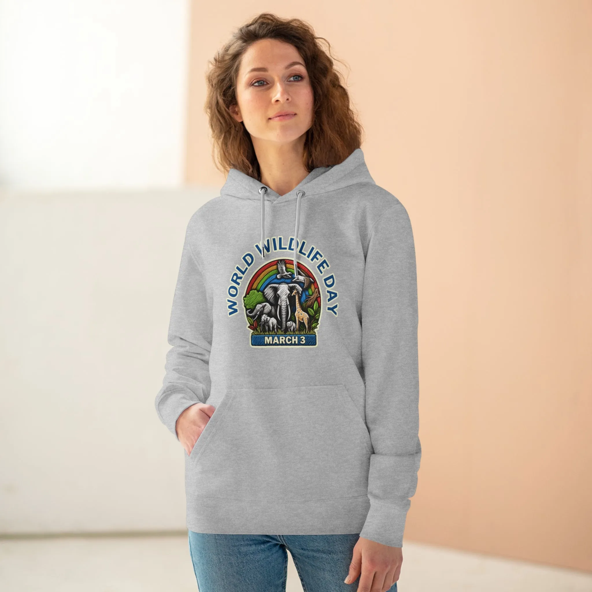 Eco-Friendly Organic - Unisex Cruiser Hoodie - World Wildlife Day graphic