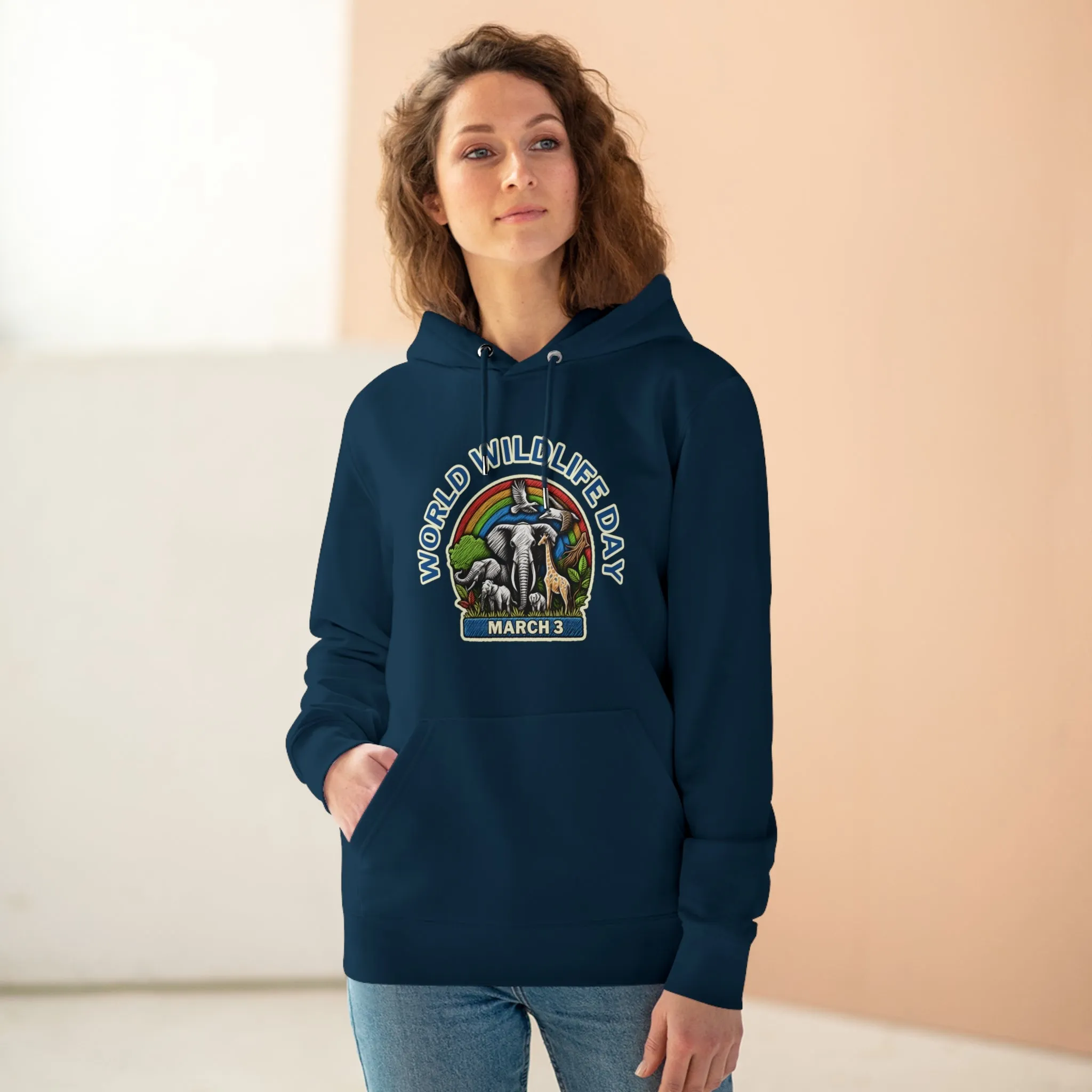 Eco-Friendly Organic - Unisex Cruiser Hoodie - World Wildlife Day graphic