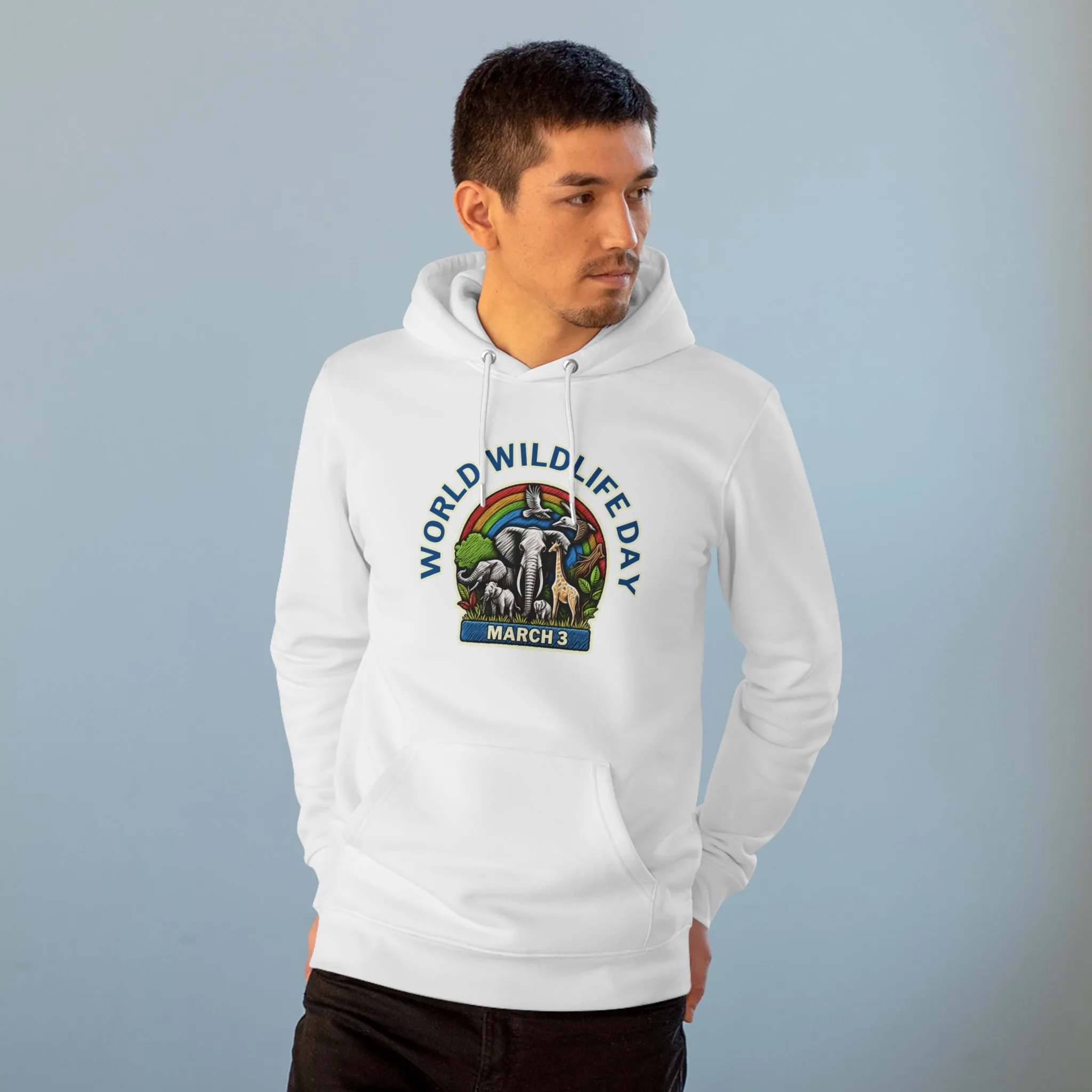 Eco-Friendly Organic - Unisex Cruiser Hoodie - World Wildlife Day graphic