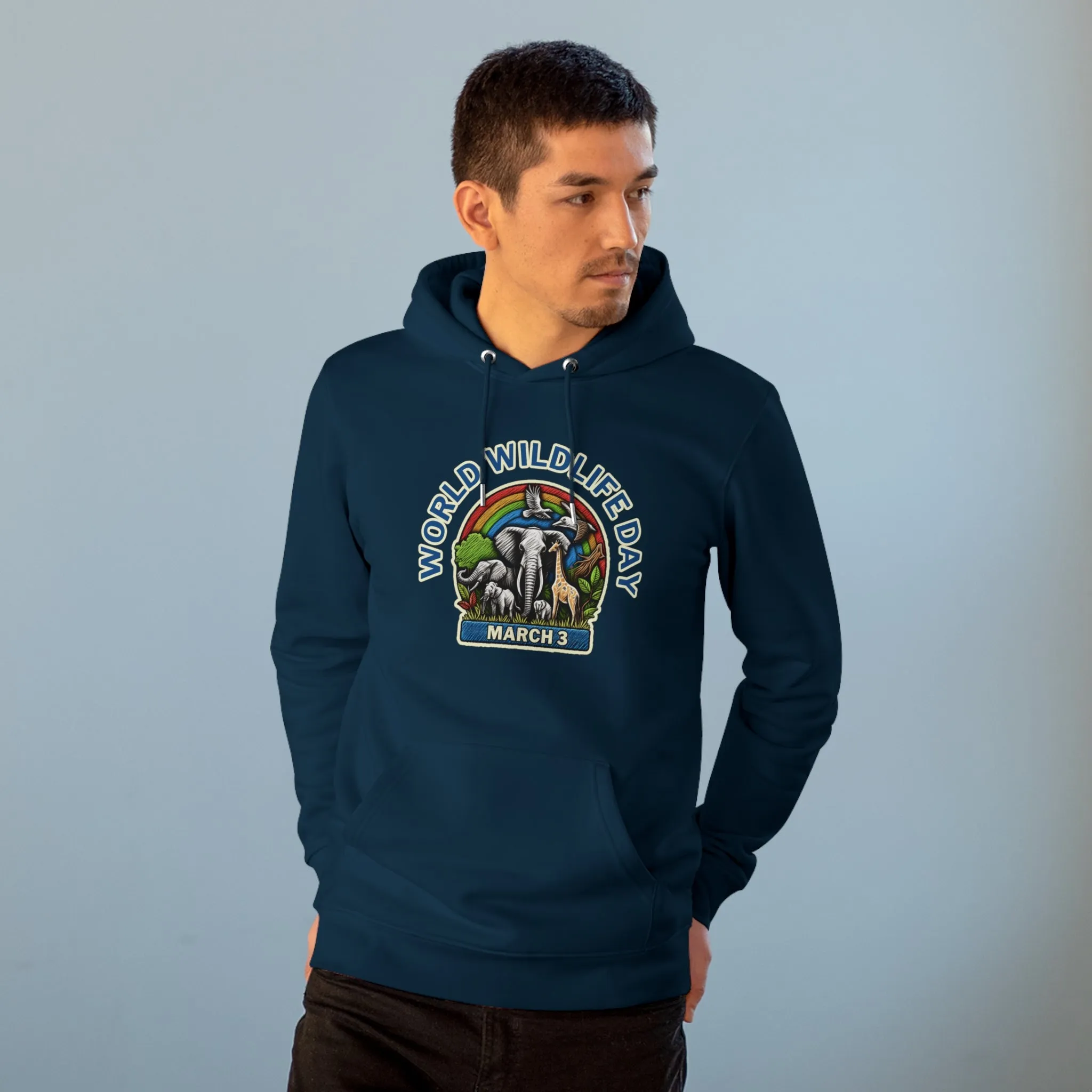 Eco-Friendly Organic - Unisex Cruiser Hoodie - World Wildlife Day graphic