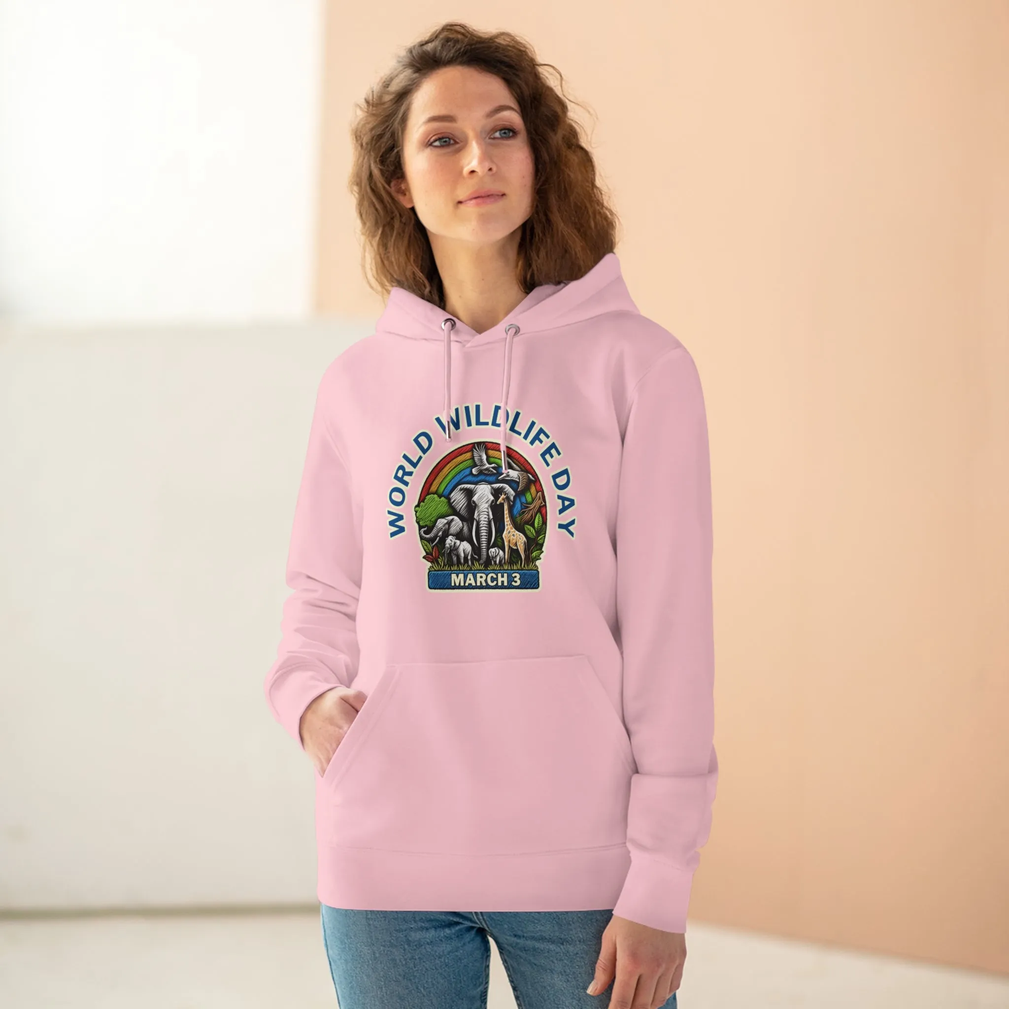 Eco-Friendly Organic - Unisex Cruiser Hoodie - World Wildlife Day graphic