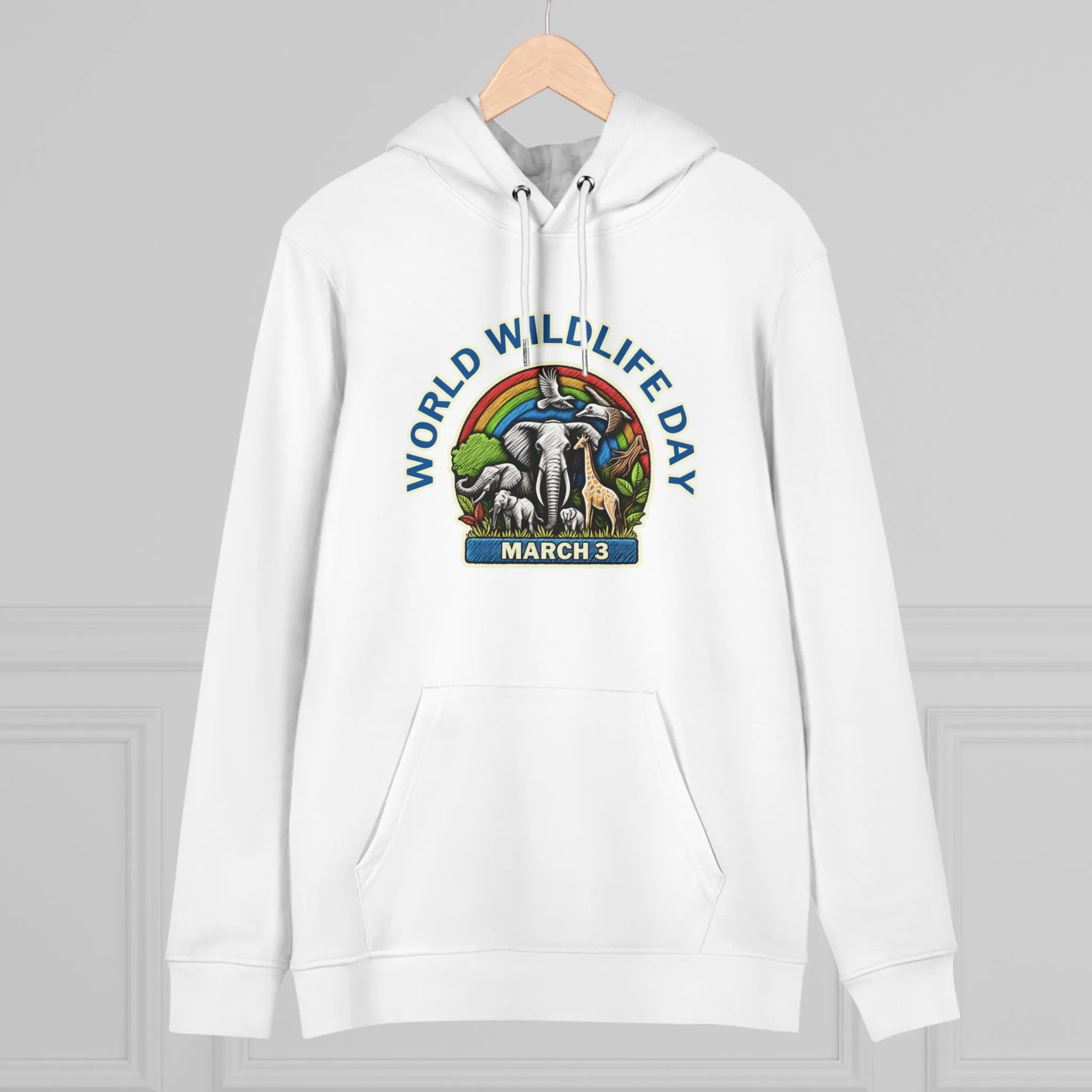 Eco-Friendly Organic - Unisex Cruiser Hoodie - World Wildlife Day graphic