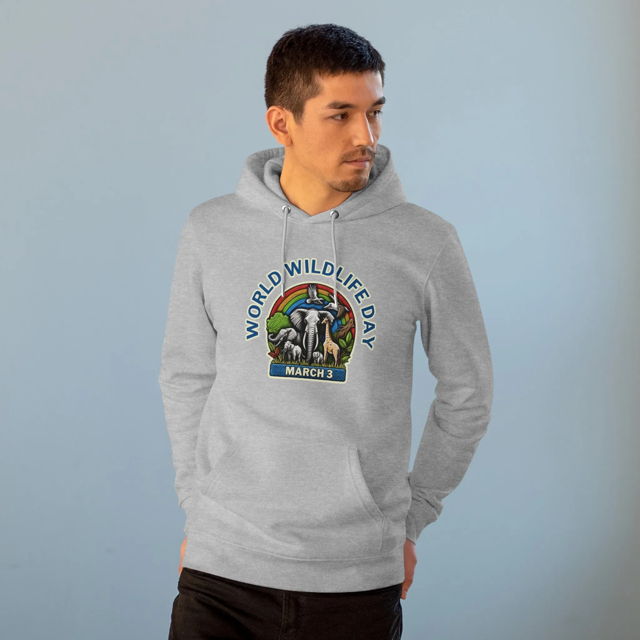 Eco-Friendly Organic - Unisex Cruiser Hoodie - World Wildlife Day graphic