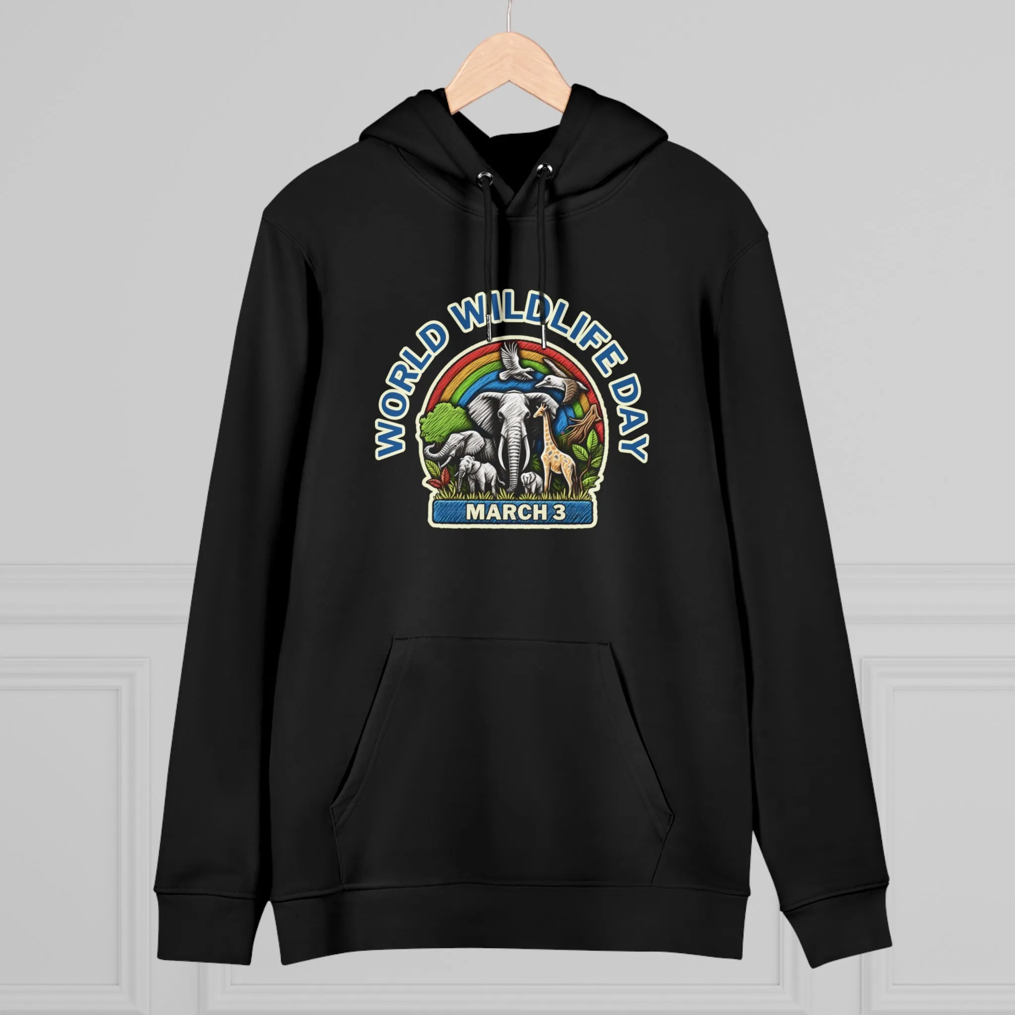 Eco-Friendly Organic - Unisex Cruiser Hoodie - World Wildlife Day graphic