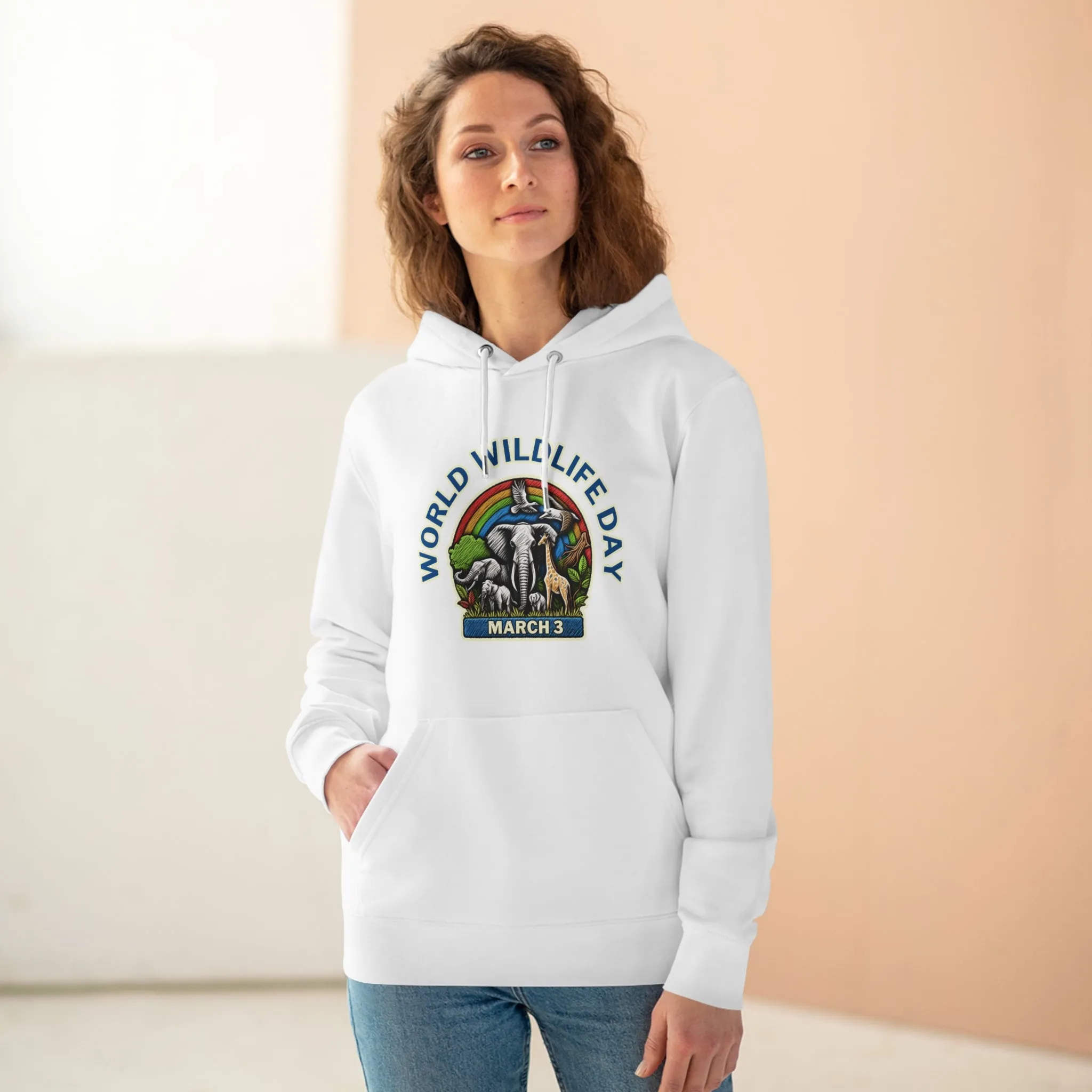 Eco-Friendly Organic - Unisex Cruiser Hoodie - World Wildlife Day graphic
