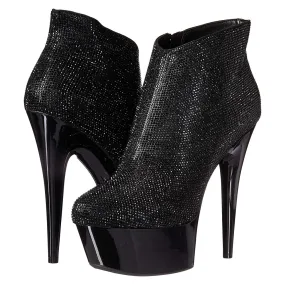 Ellie Shoes Andi 6" Stiletto Rhinestone Platform Bootie