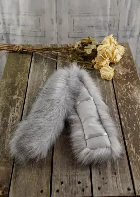 Gifts For Her NeckOlette Faux Fur Scarf Accessory (Grey Fur)
