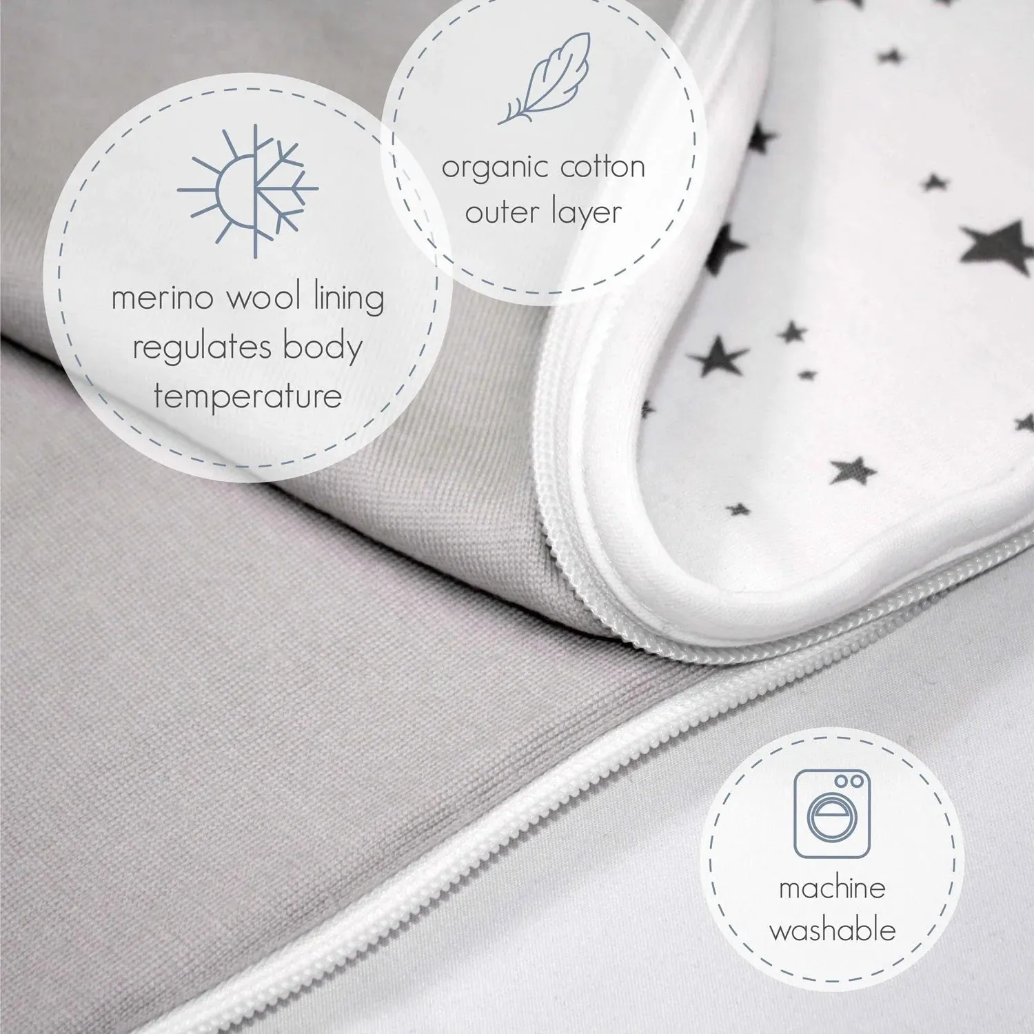 >Woolino Merino Wool 4 Season ULTIMATE Sleep Bag - Polar Bear