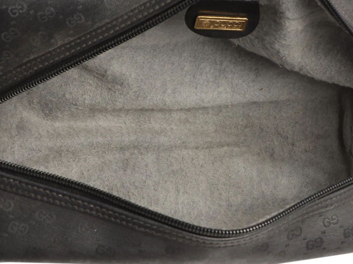 Gucci Vintage Large Black Travel Pouch