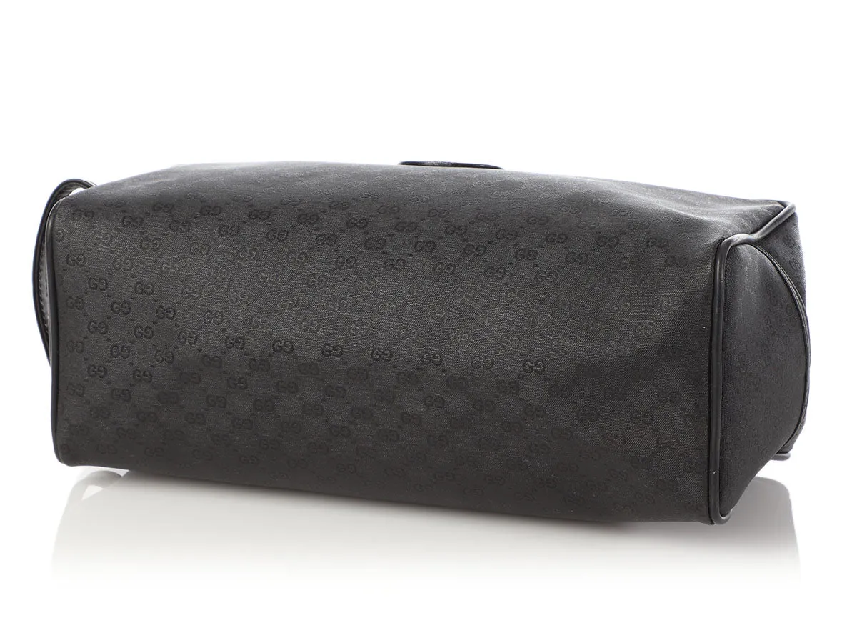 Gucci Vintage Large Black Travel Pouch