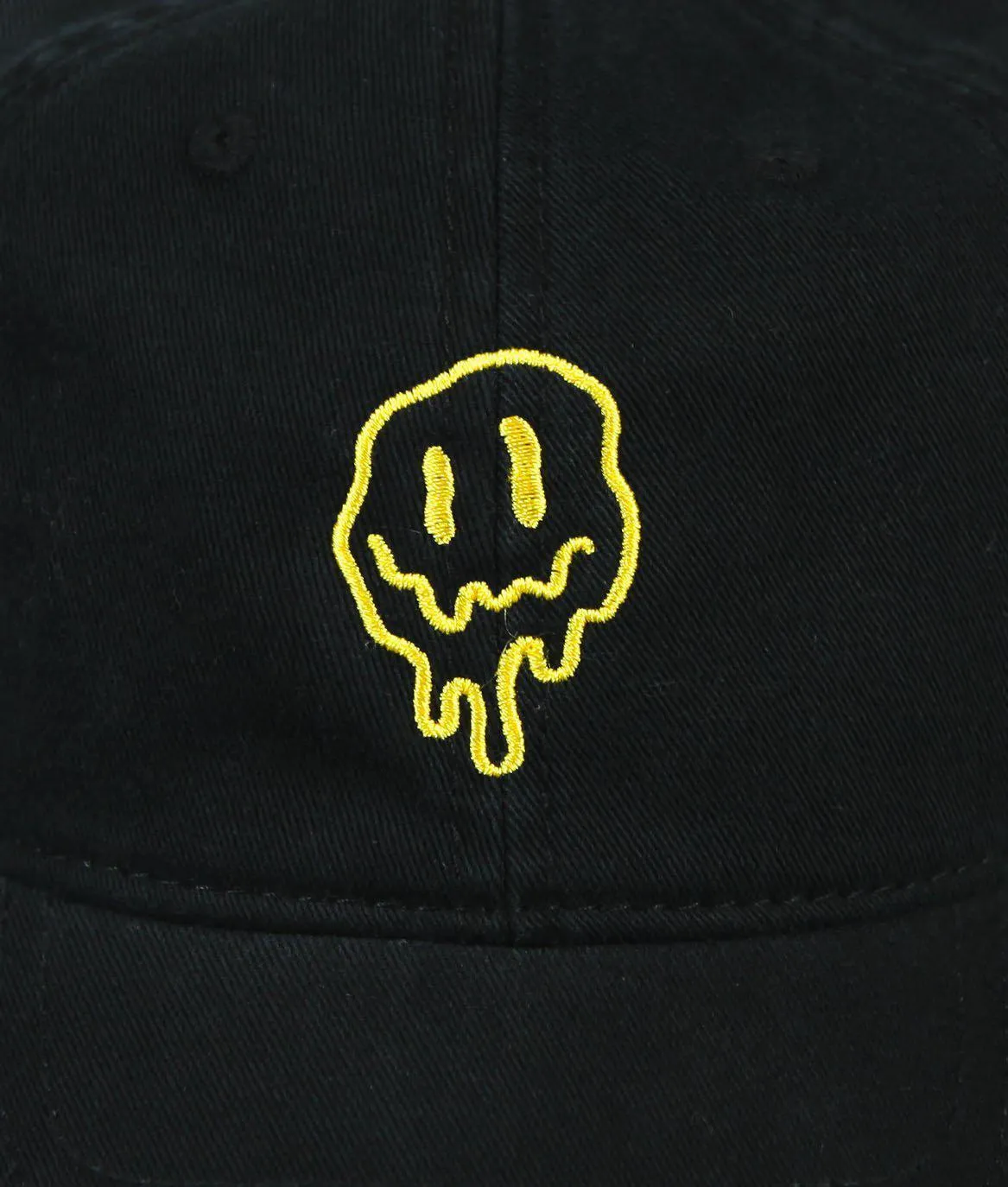 Happy Face Drip Embroidered Womens Dad Hat