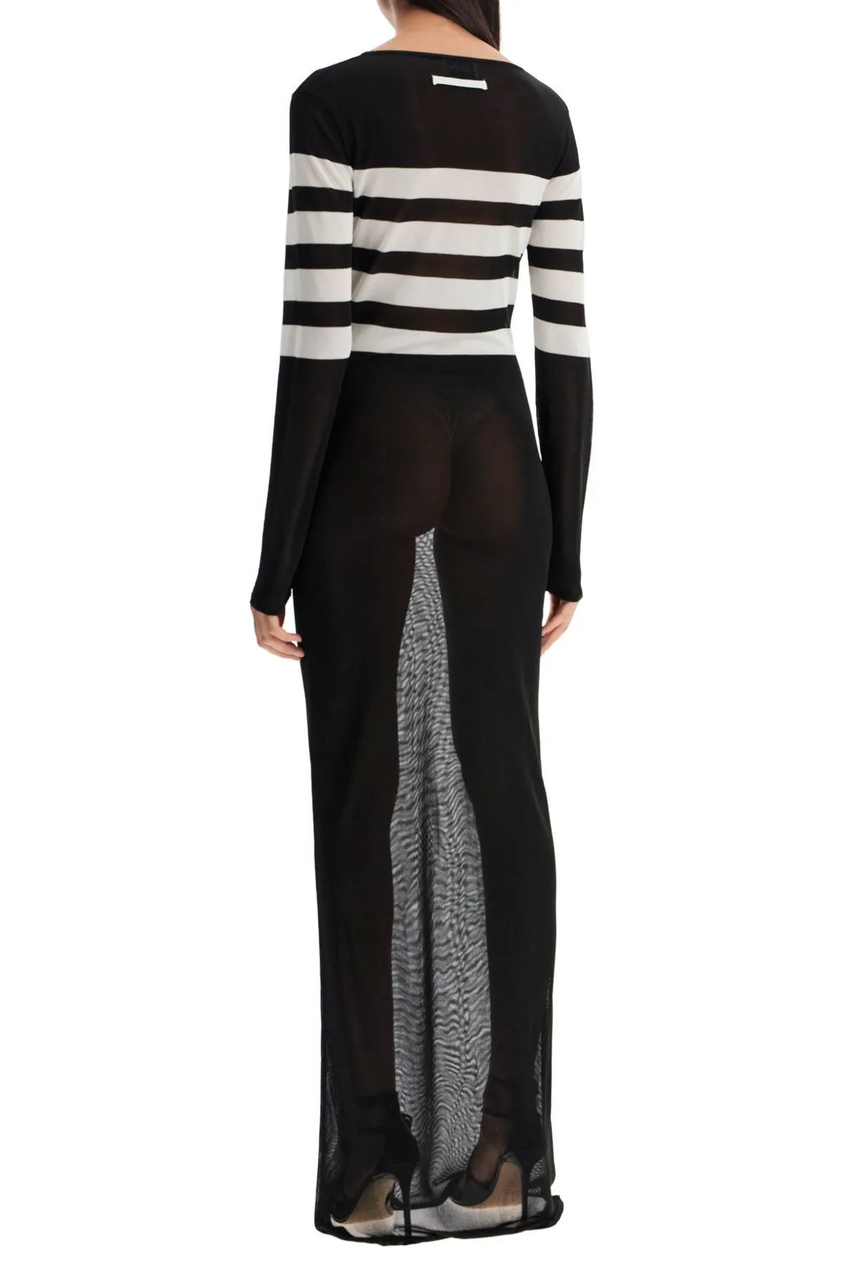 JEAN PAUL GAULTIER signature striped knit sailor dress