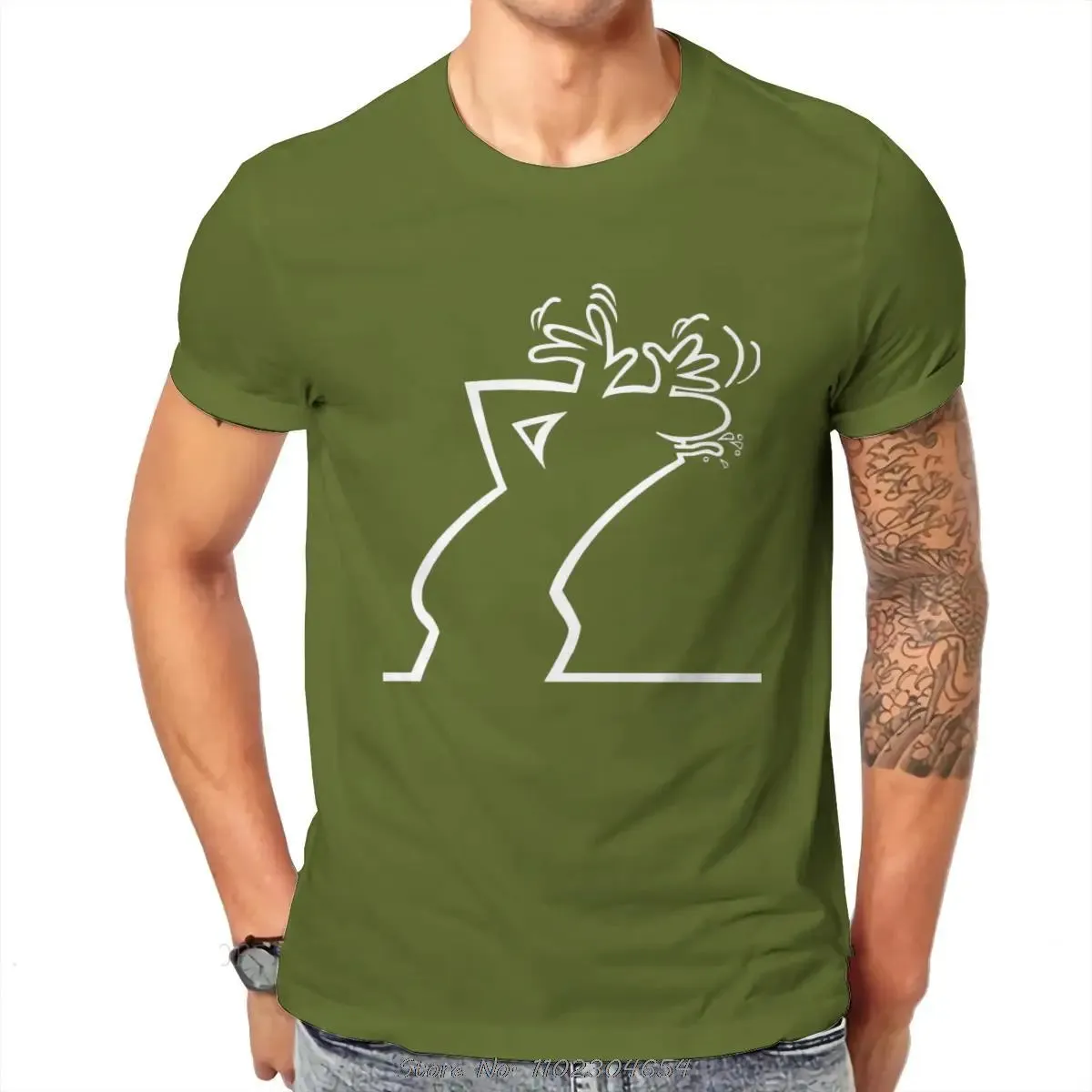 La Linea Foto Upload T-shirt - Alternative Casual O-neck Cotton Tee