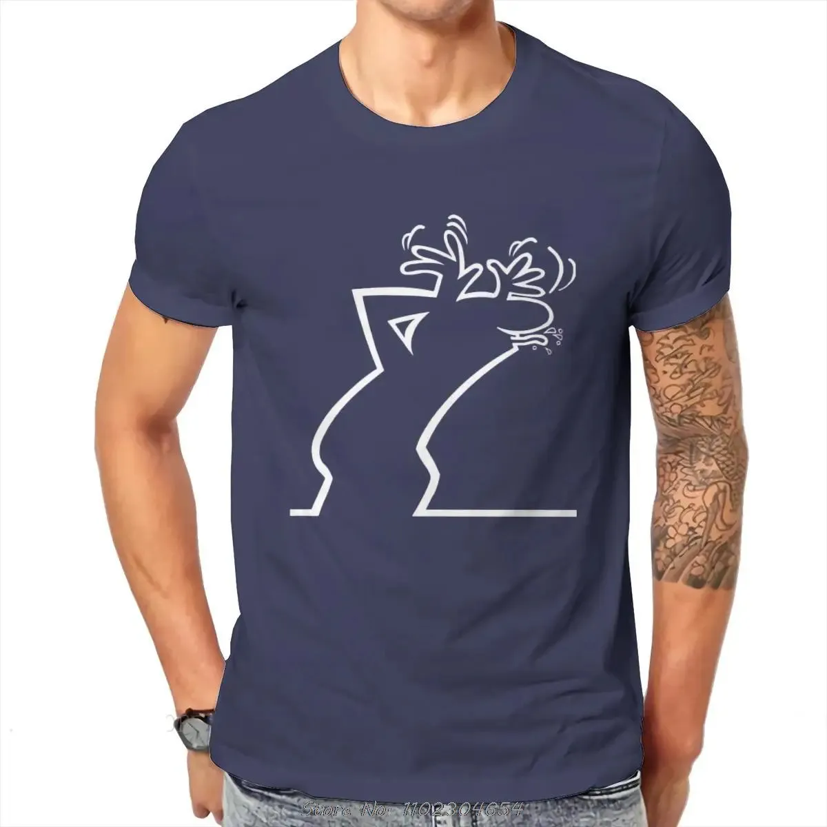 La Linea Foto Upload T-shirt - Alternative Casual O-neck Cotton Tee