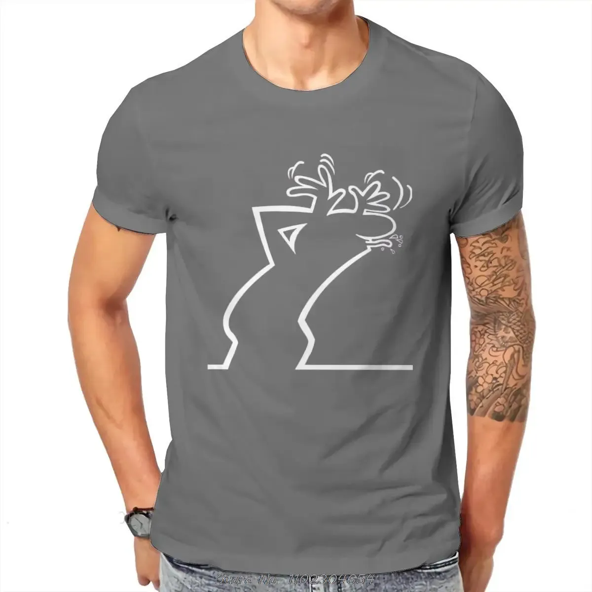 La Linea Foto Upload T-shirt - Alternative Casual O-neck Cotton Tee