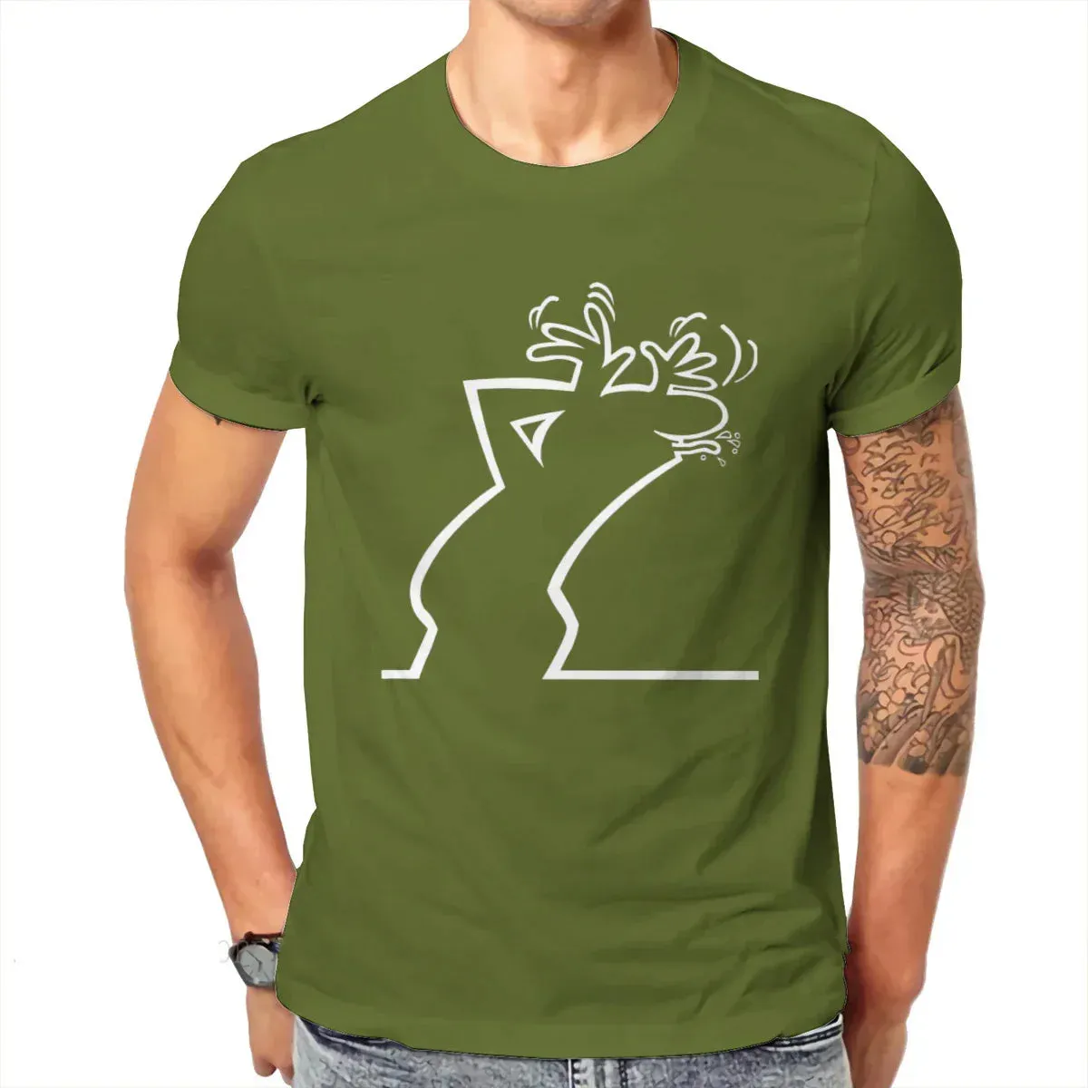 La Linea Foto Upload T-shirt - Alternative Casual O-neck Cotton Tee