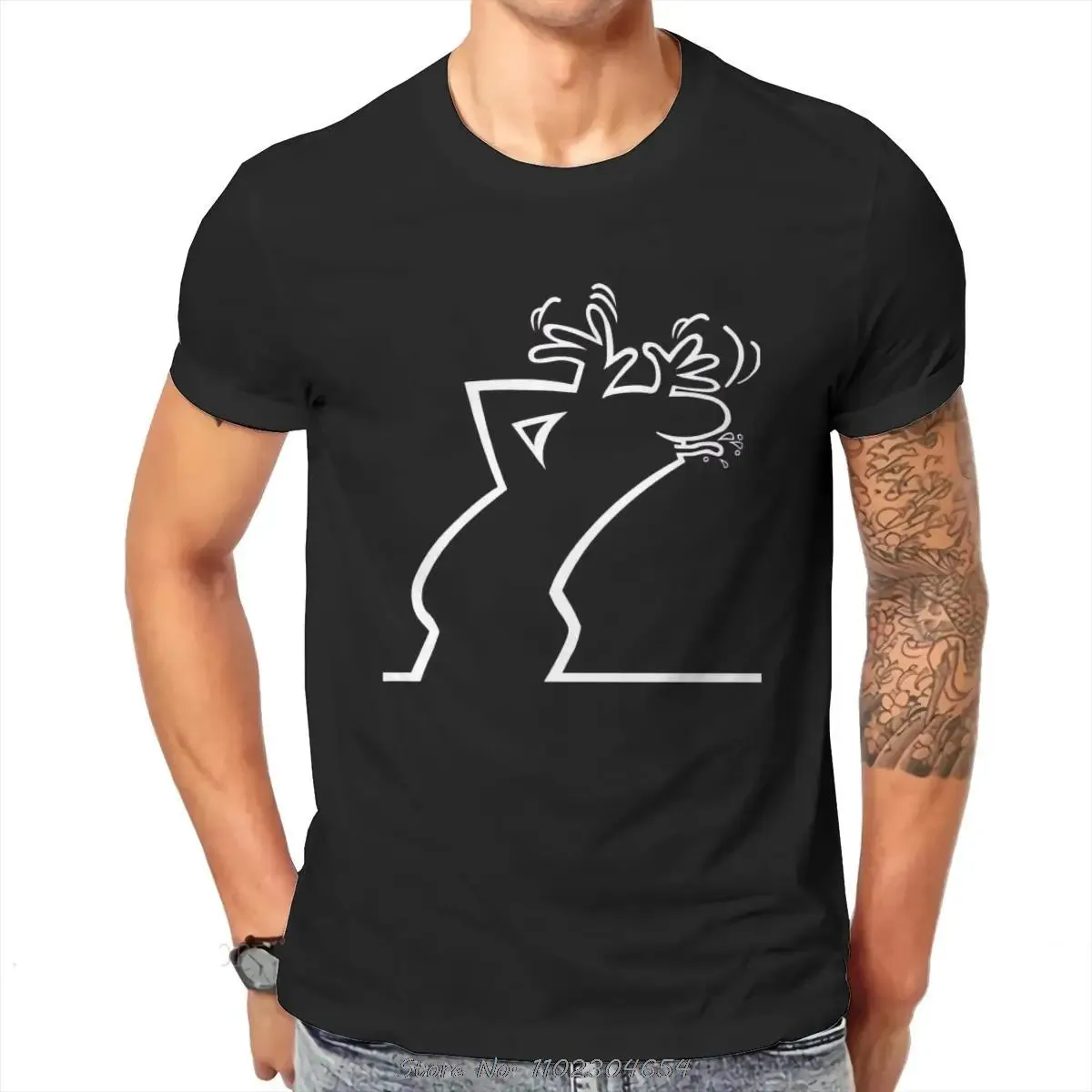 La Linea Foto Upload T-shirt - Alternative Casual O-neck Cotton Tee