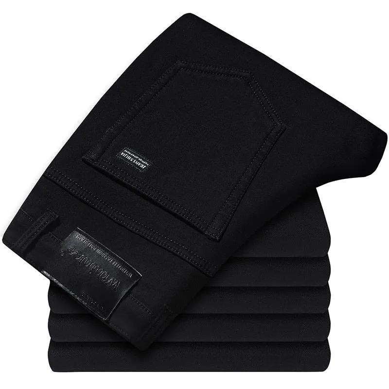 Men Classic Jeans Jean Homme Pantalones Hombre Men Mannen Soft Black Biker Masculino Denim Overalls Mens Pants