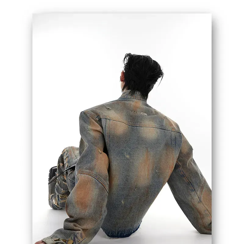 Men's Deconstructed Denim 2-Piece Set