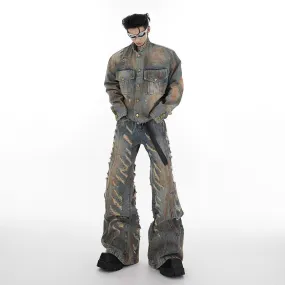 Men's Deconstructed Denim 2-Piece Set