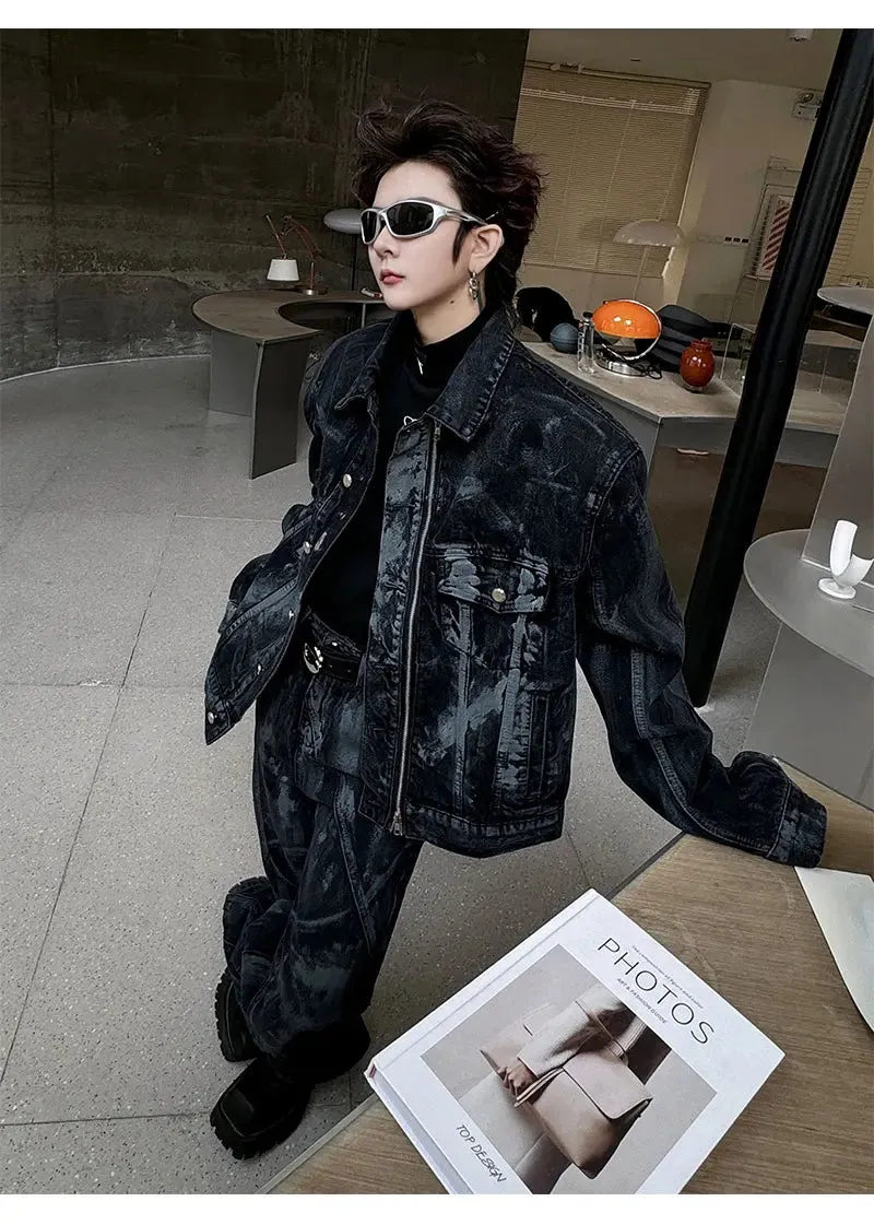 Men's Onyx Washed Denim 2-Piece Set