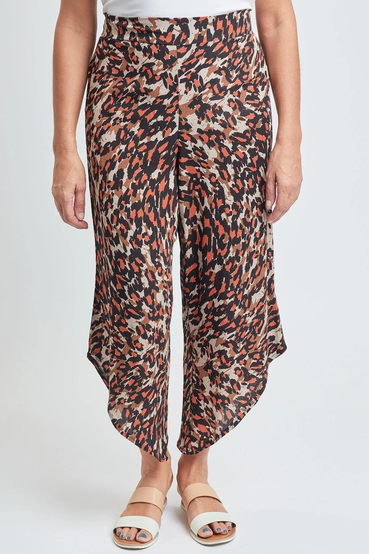 Missy Rayon Cropped Pants With Curved Hem , Pack Of 6
