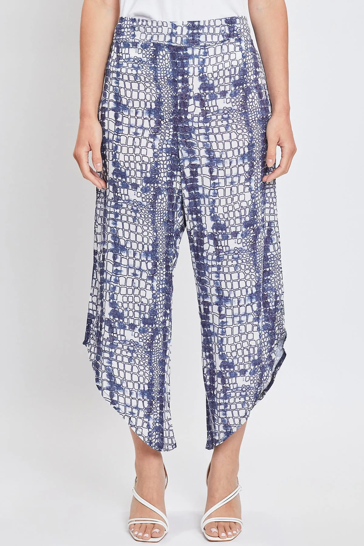 Missy Rayon Cropped Pants With Curved Hem , Pack Of 6